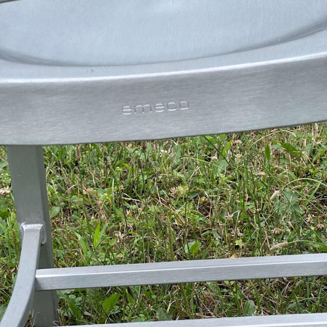1990s Emeco Brushed Aluminum Armchairs, Pair - 5