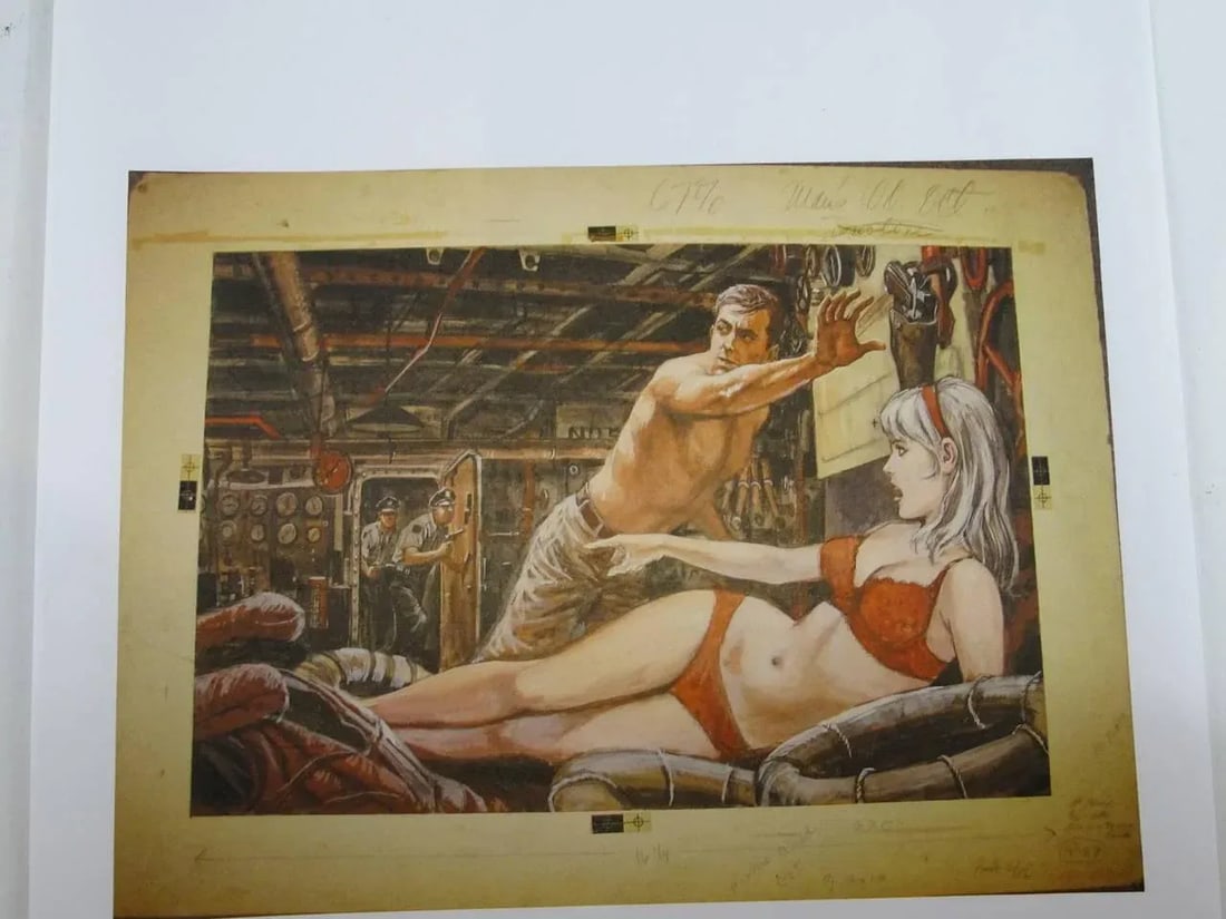 1960s Illustration Painting Attributed to Al Corn - 5