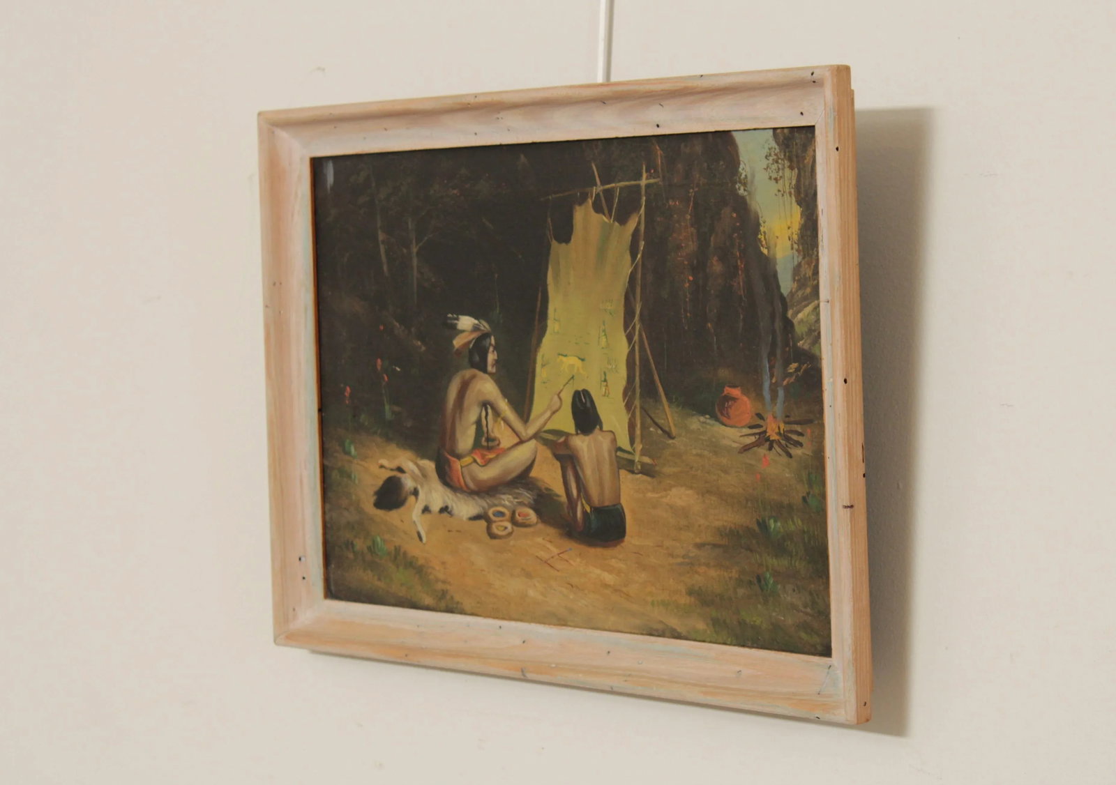 Early 20th C. Native American Oil Painting - 3