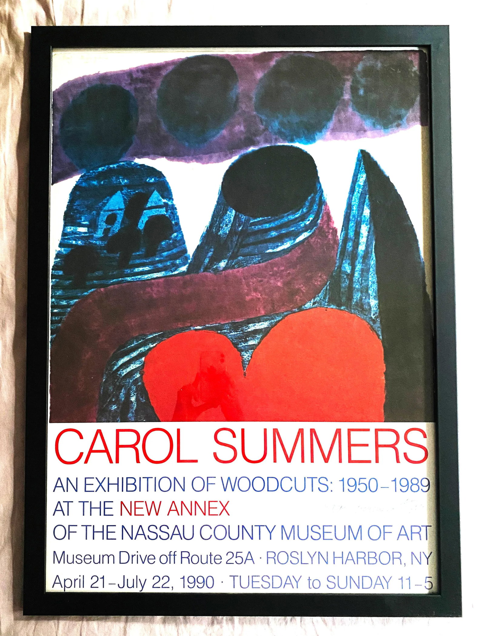 1990s Nassau County Museum of Art Carol Summers Exhibition Artist's Proof Signed Poster, Framed - 13