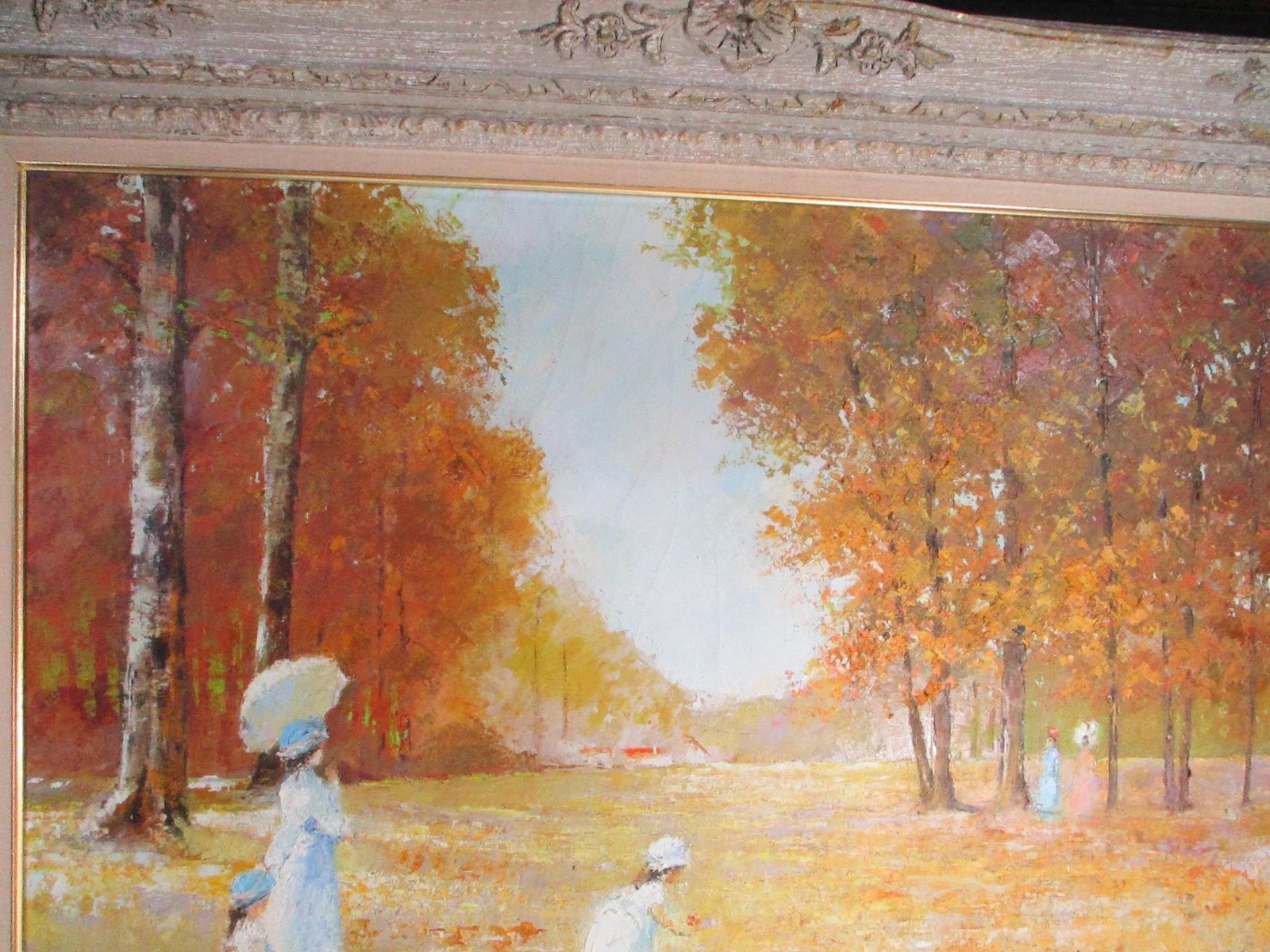 Circa 1970s E. J. Cygne Impressionist Meadow Landscape Painting, Framed - 7