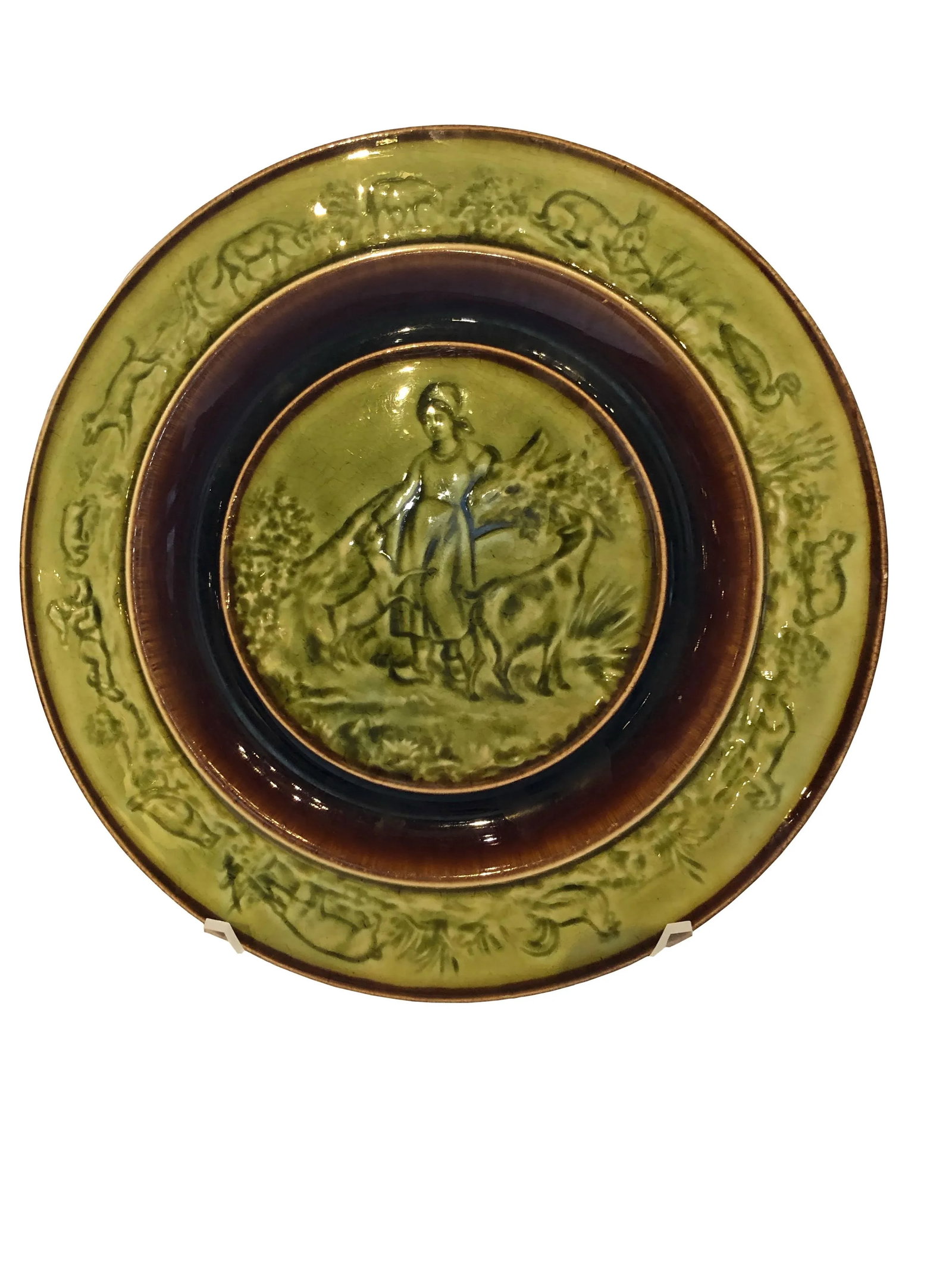 Vintage Bordallo Pinheiro Majolica Plates - Set of Three - 4