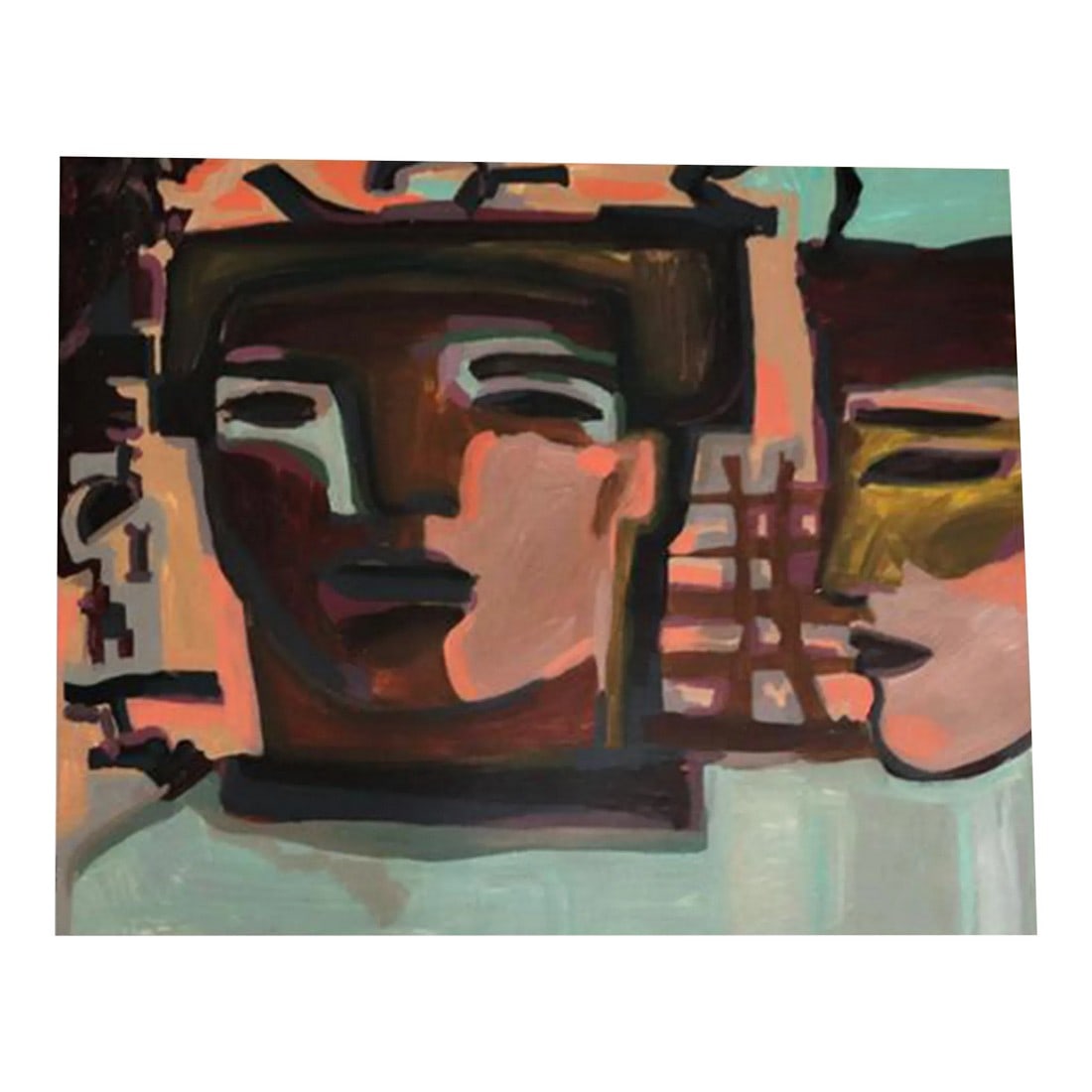 1980s "Remission" Original Abstract Painting on Paper (1 of 4)
