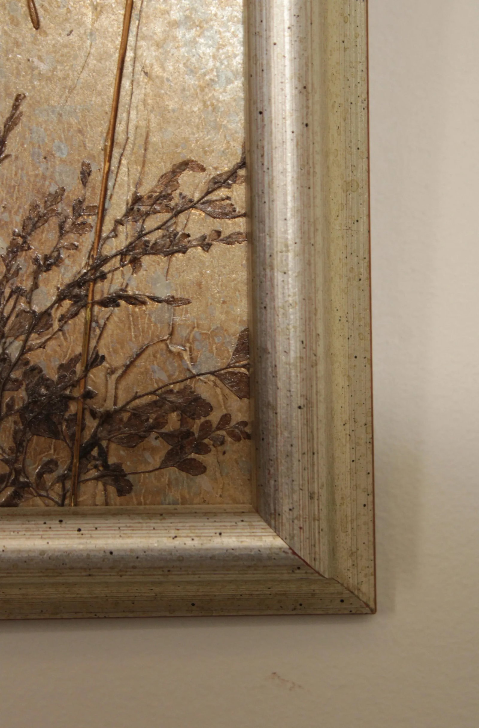 Caroline Starrett Pressed Botanical Mixed Media Collages - A Pair - 10