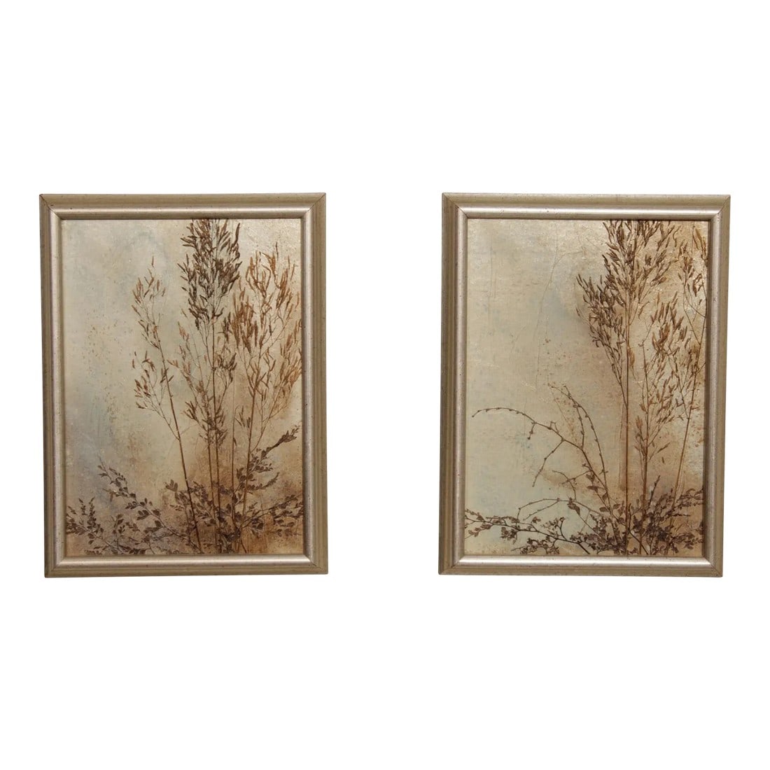 Caroline Starrett Pressed Botanical Mixed Media Collages - A Pair (1 of 13)