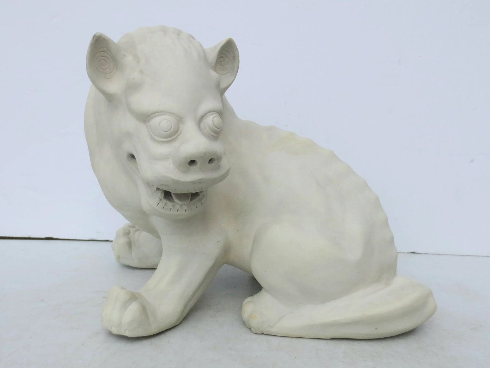 Late 20th Century Chinese Porcelain Bisque Foo Dog - 9