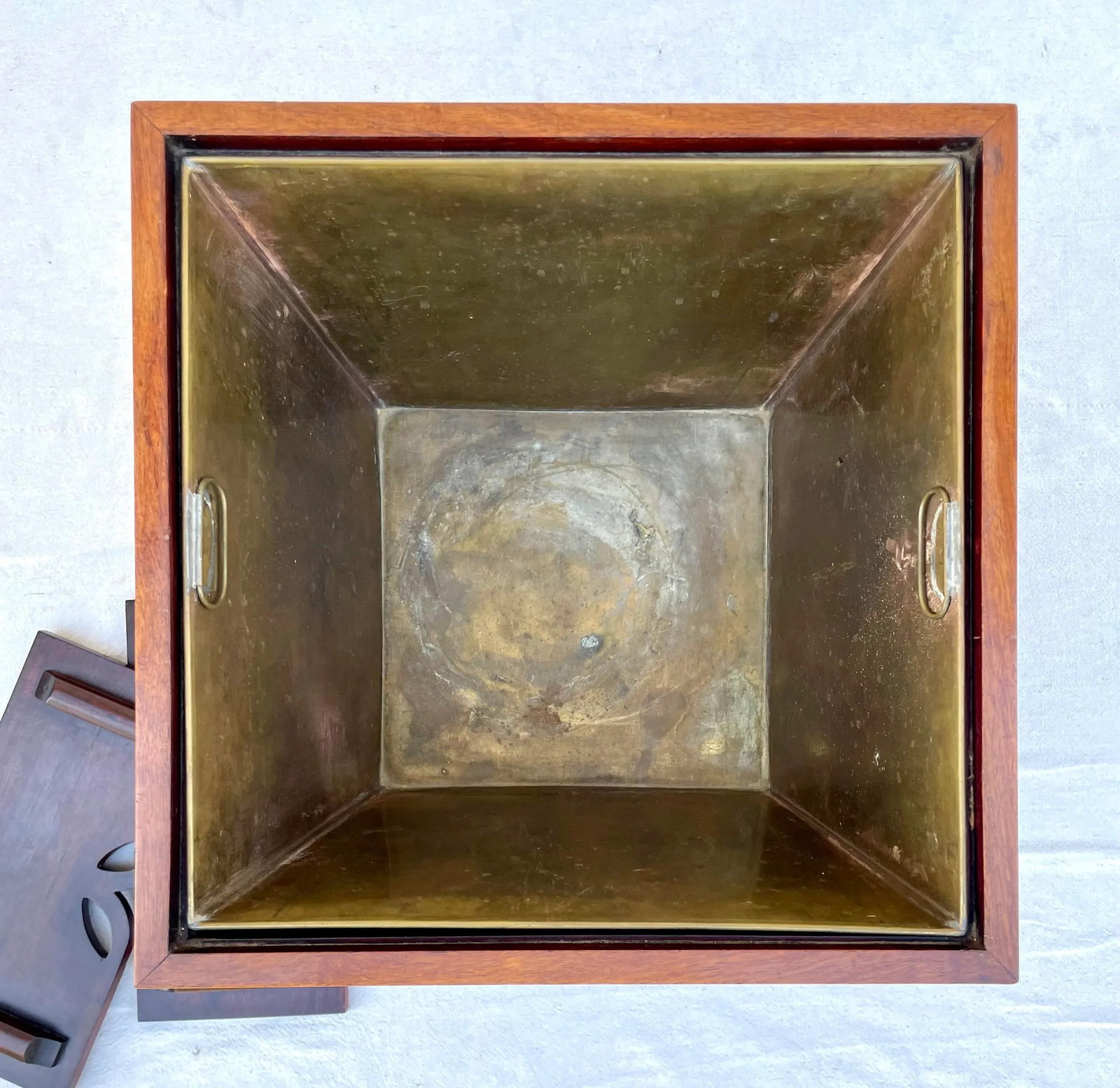 Mid-Century Rosewood and Brass Beverage Ice Box by George Zee - 12