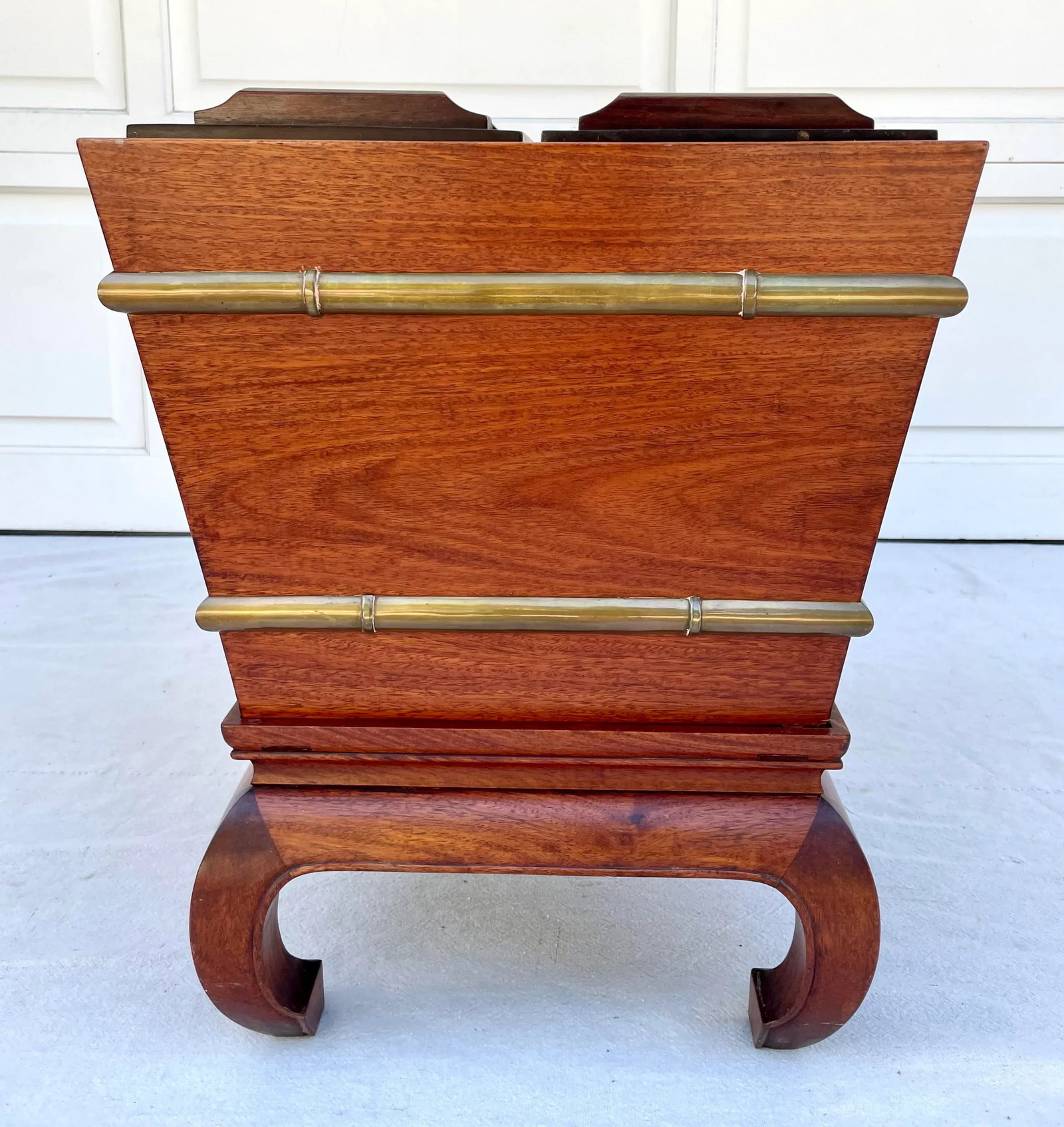 Mid-Century Rosewood and Brass Beverage Ice Box by George Zee - 6