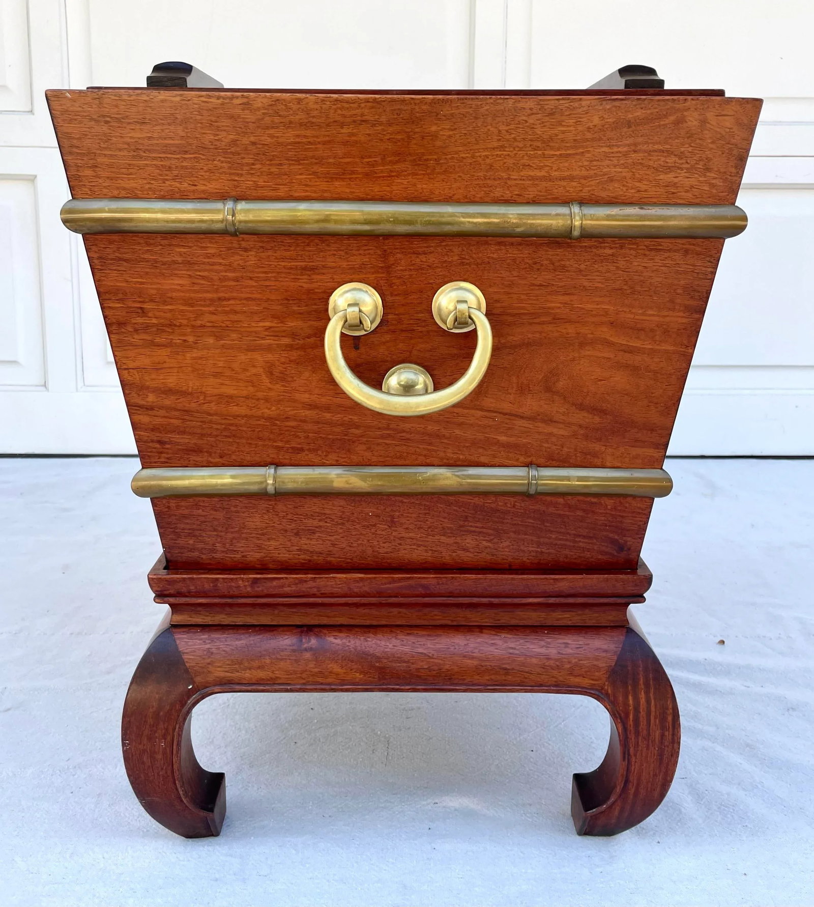 Mid-Century Rosewood and Brass Beverage Ice Box by George Zee - 8