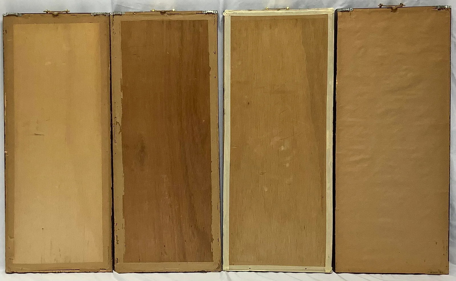 Vintage Chinese Shadowboxes With 3d Abalone Shell Art, Set of Four - 4