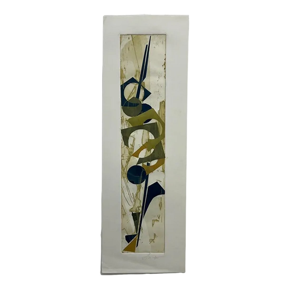 Vintage Abstract Modern Artwork on Paper Signed Art: AMBIANIC presents Vintage Abstract Modern Artwork on Paper signed art 7.38 x 22 art 3.75 x 18.75 Preowned vintage, see images provided please. Condition: Alterations: Original Condition Unaltered Impe