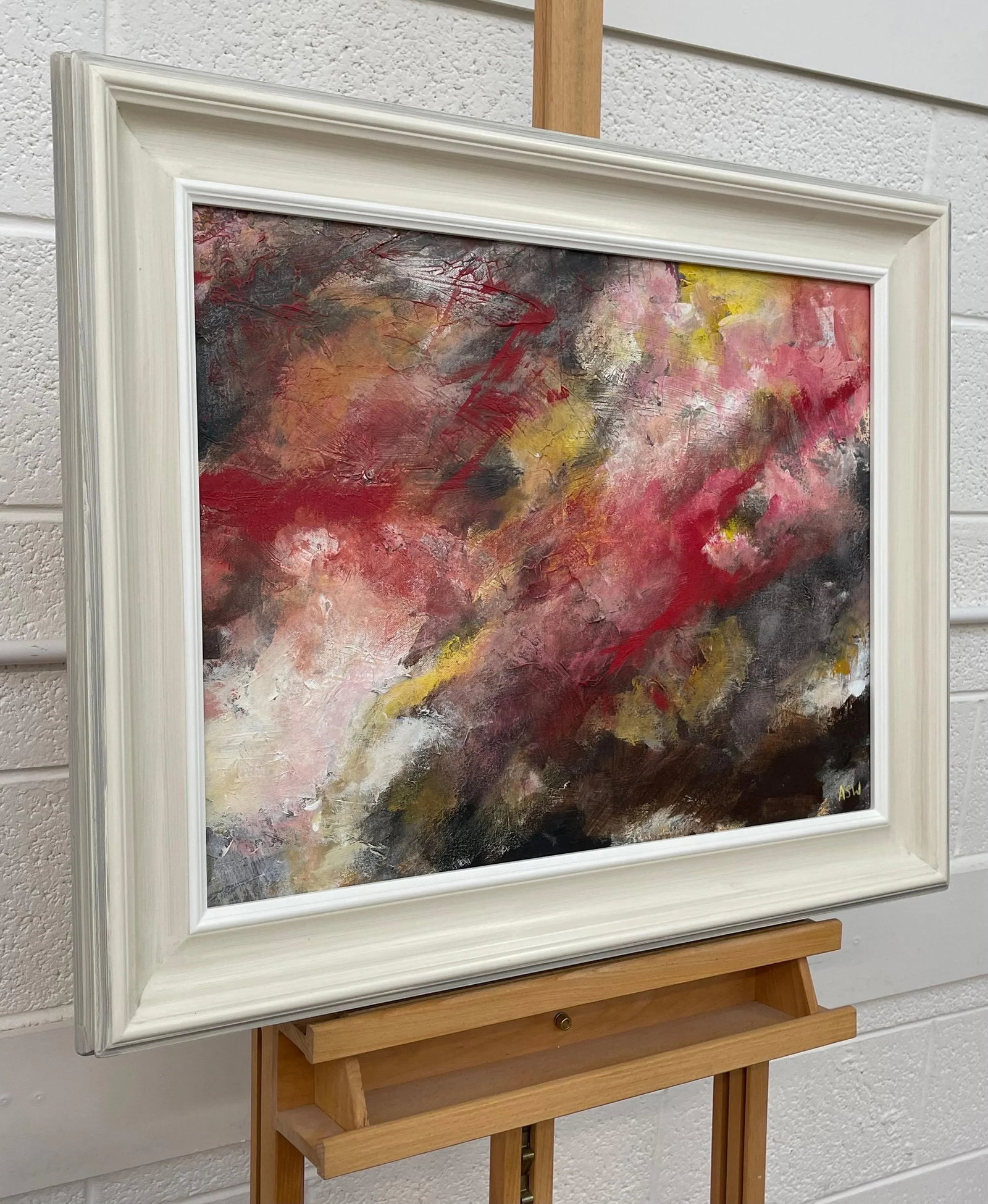 Angela Wakefield, Abstract Landscape using Red, Black and Yellow by Contemporary British Artist, 202 - 2