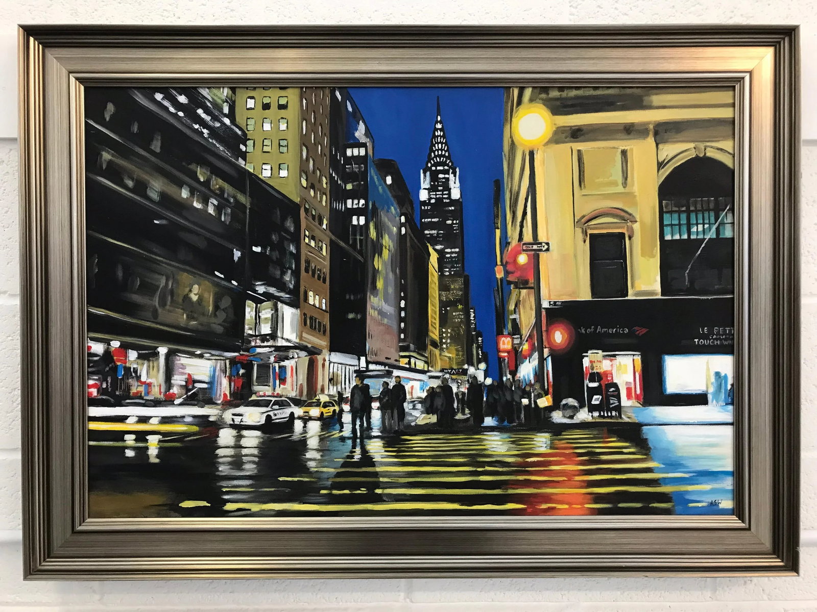 Painting of Chrysler Building New York City by Collectible British Urban Artist - 8