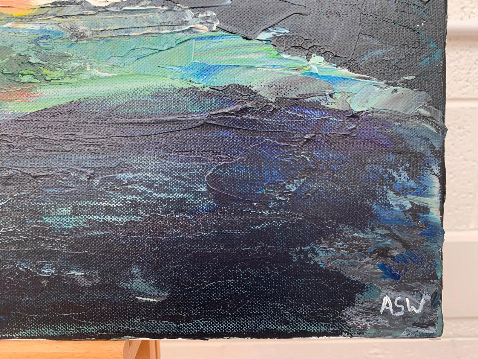 Dark Panoramic Expressive Abstract Mountain Landscape Contemporary British Art - 10