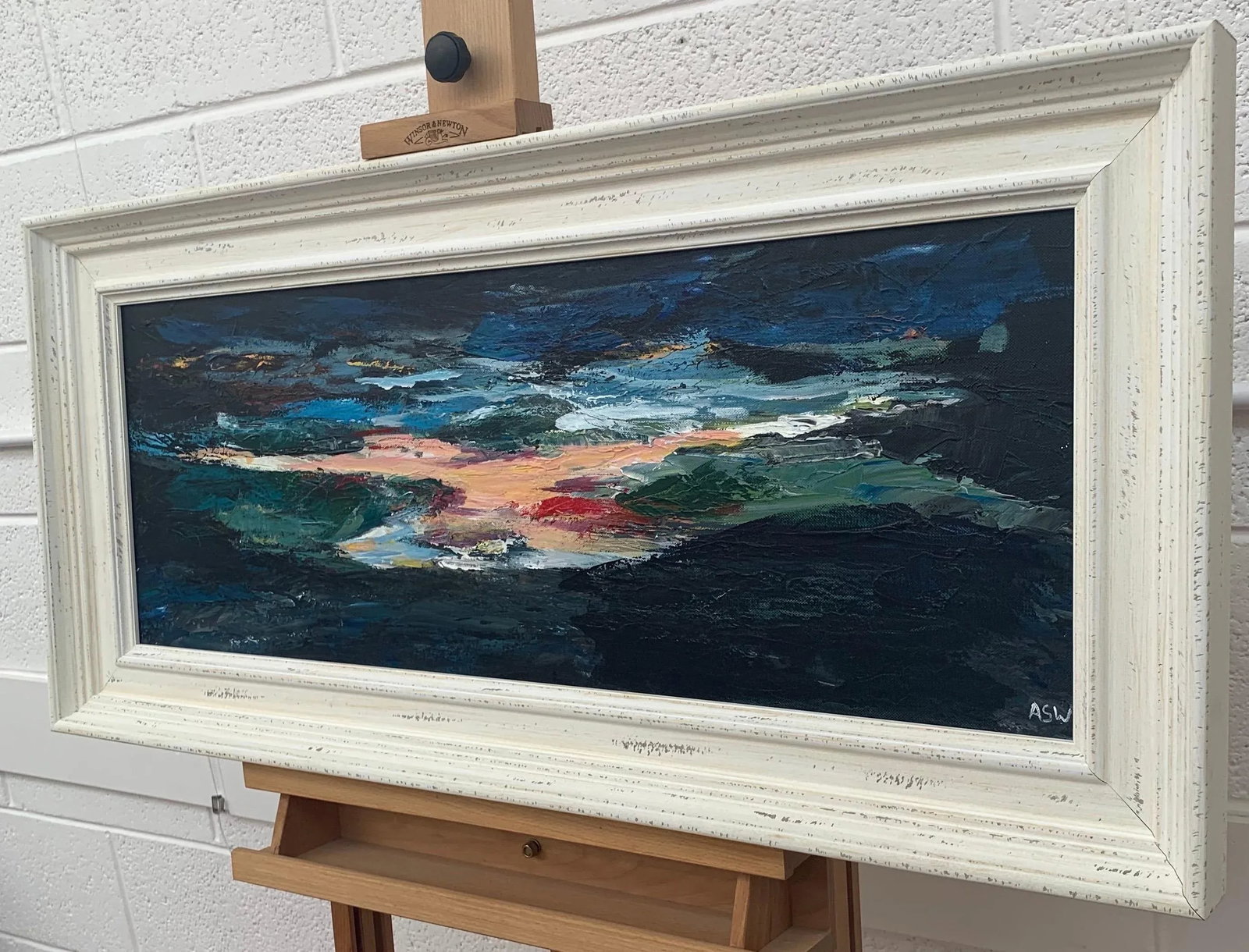 Dark Panoramic Expressive Abstract Mountain Landscape Contemporary British Art - 4