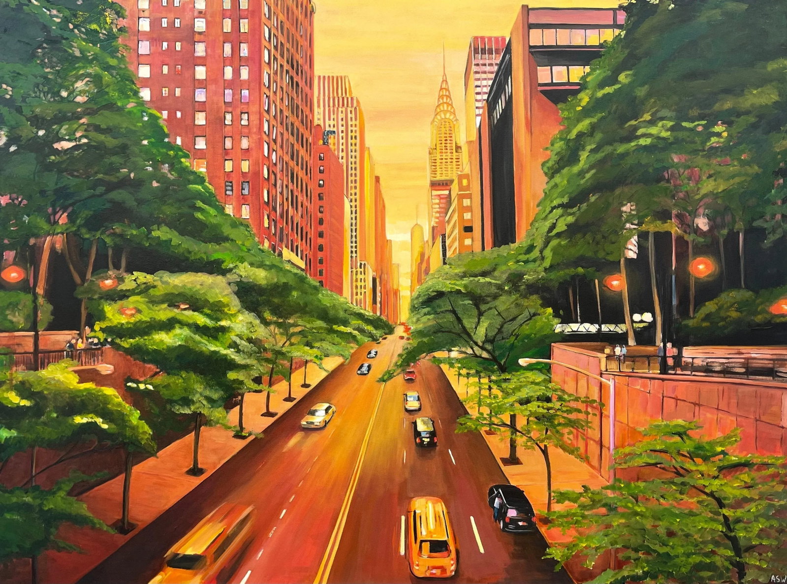 The Chrysler Building 42nd Street New York City - Unique Original Art by Contemporary British Artist - 11