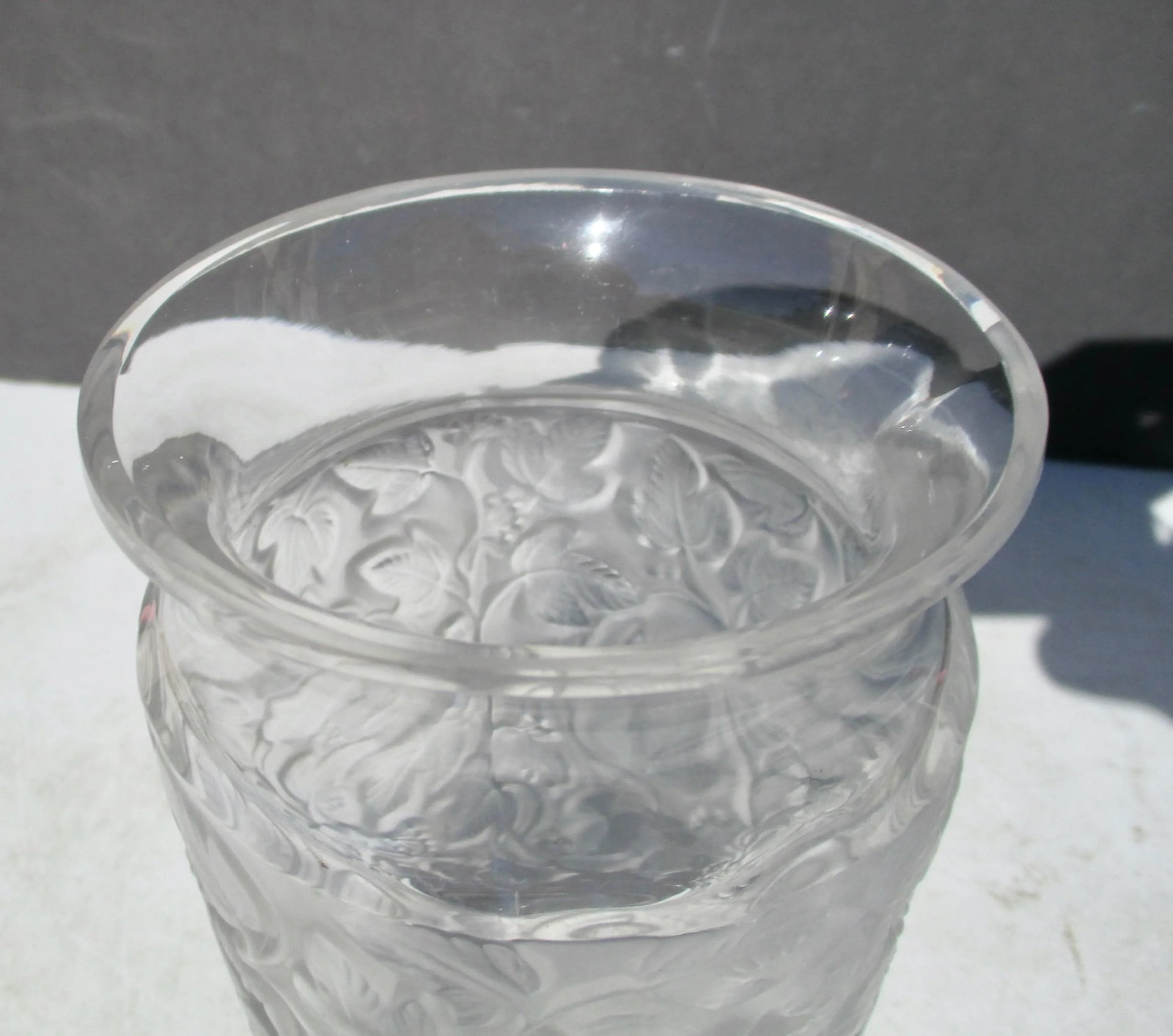 Lalique Crystal Deauville Vase Circa 1950s' - 5