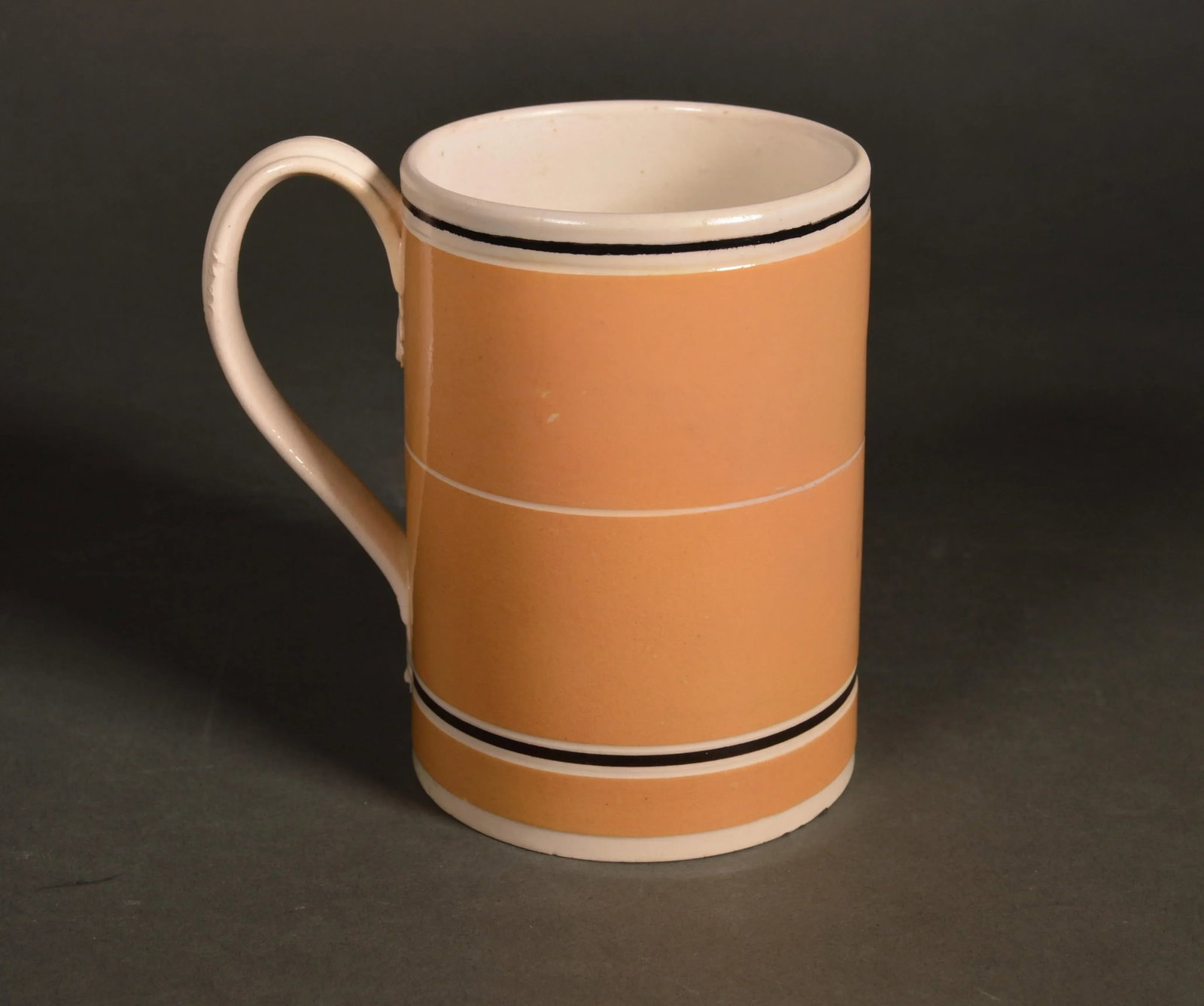 Mocha Pottery Mug With Ochre Slip Ground - 5