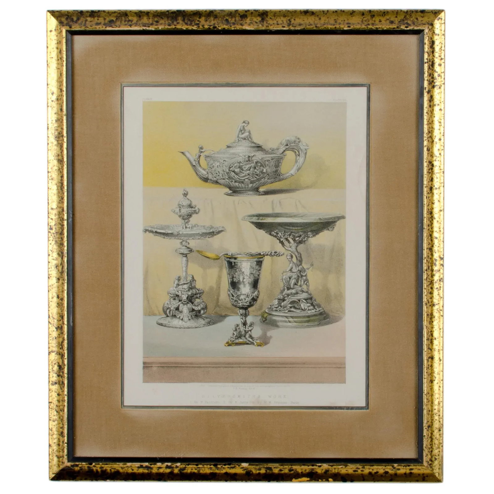 Silversmith's Work & Group of Silver Vases, Antique Prints - A Pair - 2