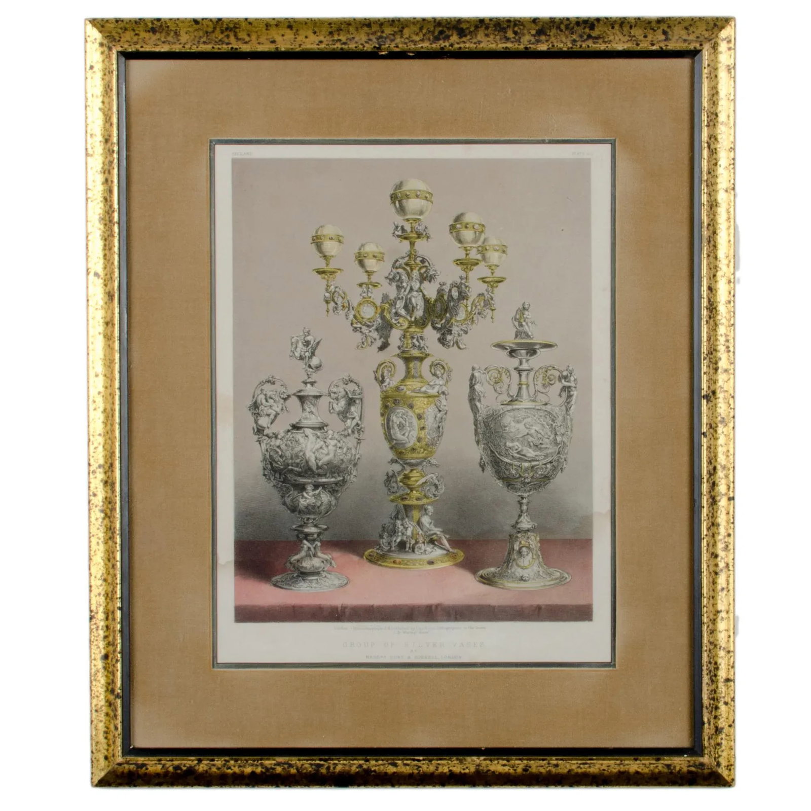 Silversmith's Work & Group of Silver Vases, Antique Prints - A Pair - 3