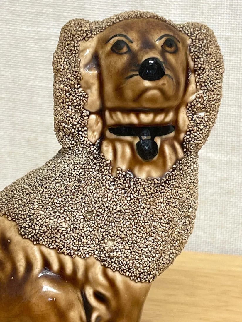 1950s Diminutive Bennington Style Rockingham-Glazed Figures of Seated Poodles - A Pair - 10
