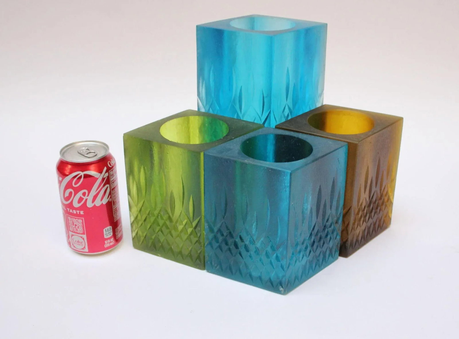 Mid-Century Modern Sascha Brastoff Cast Resin Vases / Candle Holders - Set of 4 - 4