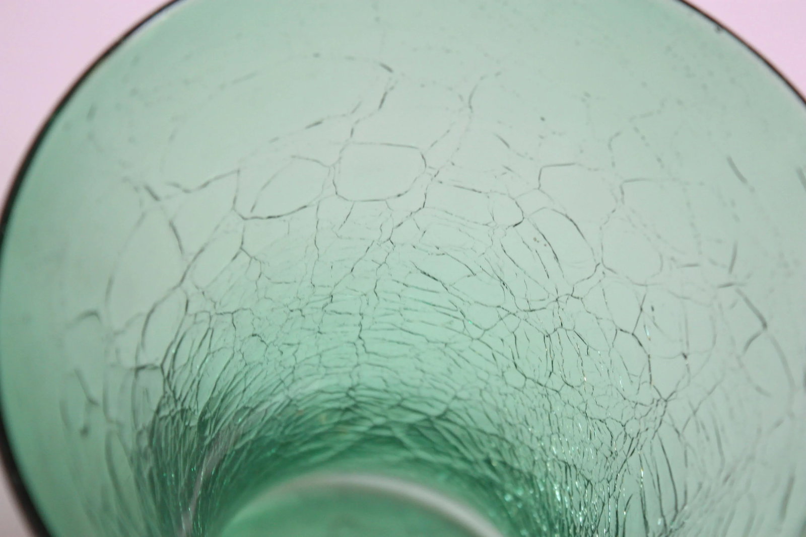 Wayne Husted for Blenko Green Crackle 'Sheaf' Vase Model 5519-M - 6