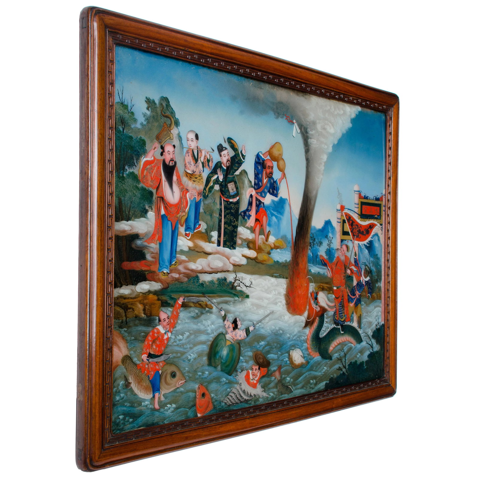 Chinese Reverse Glass Painting of the Eight Immortals - 2