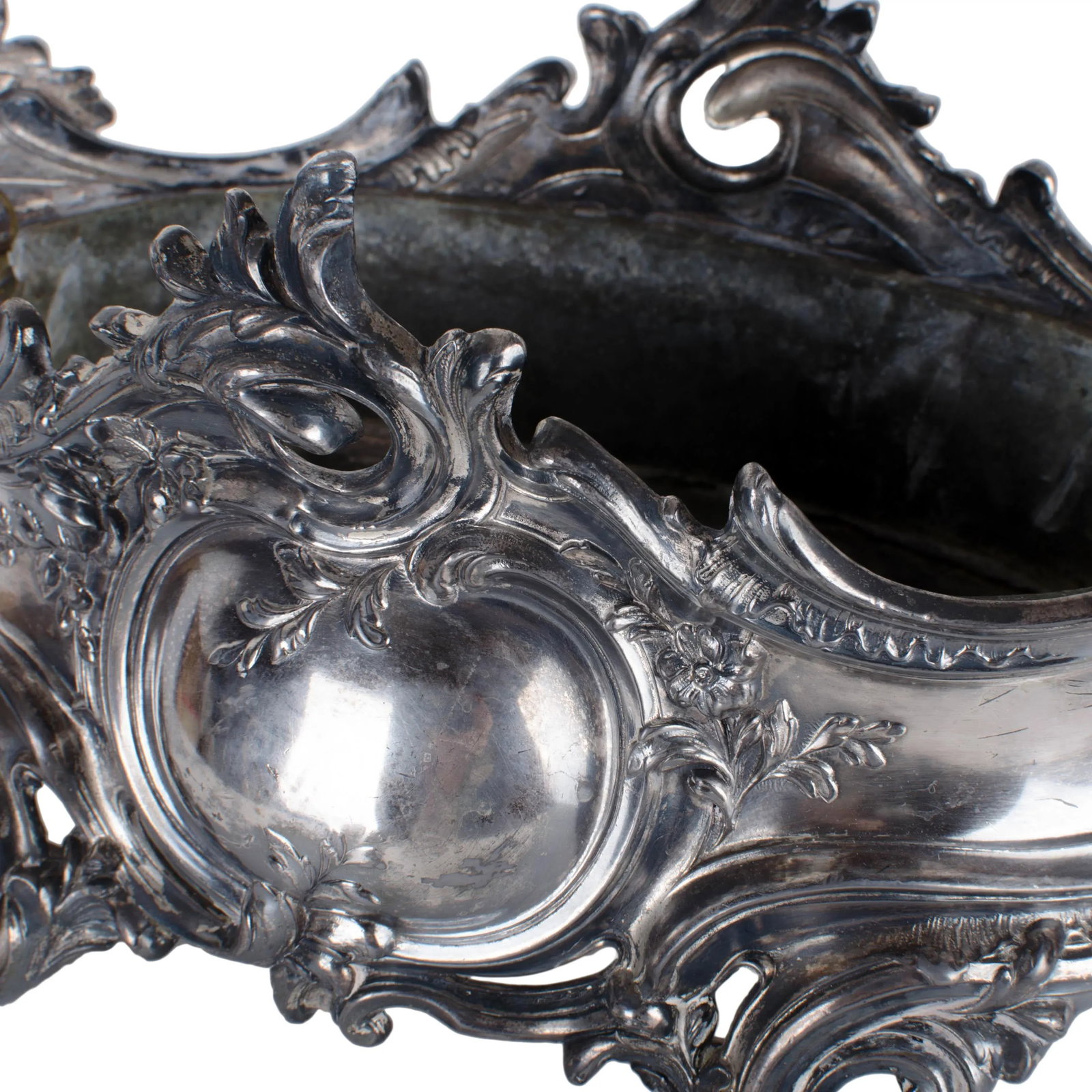 Antique French Louis XV Style Silver-plate Jardiniere - 8
