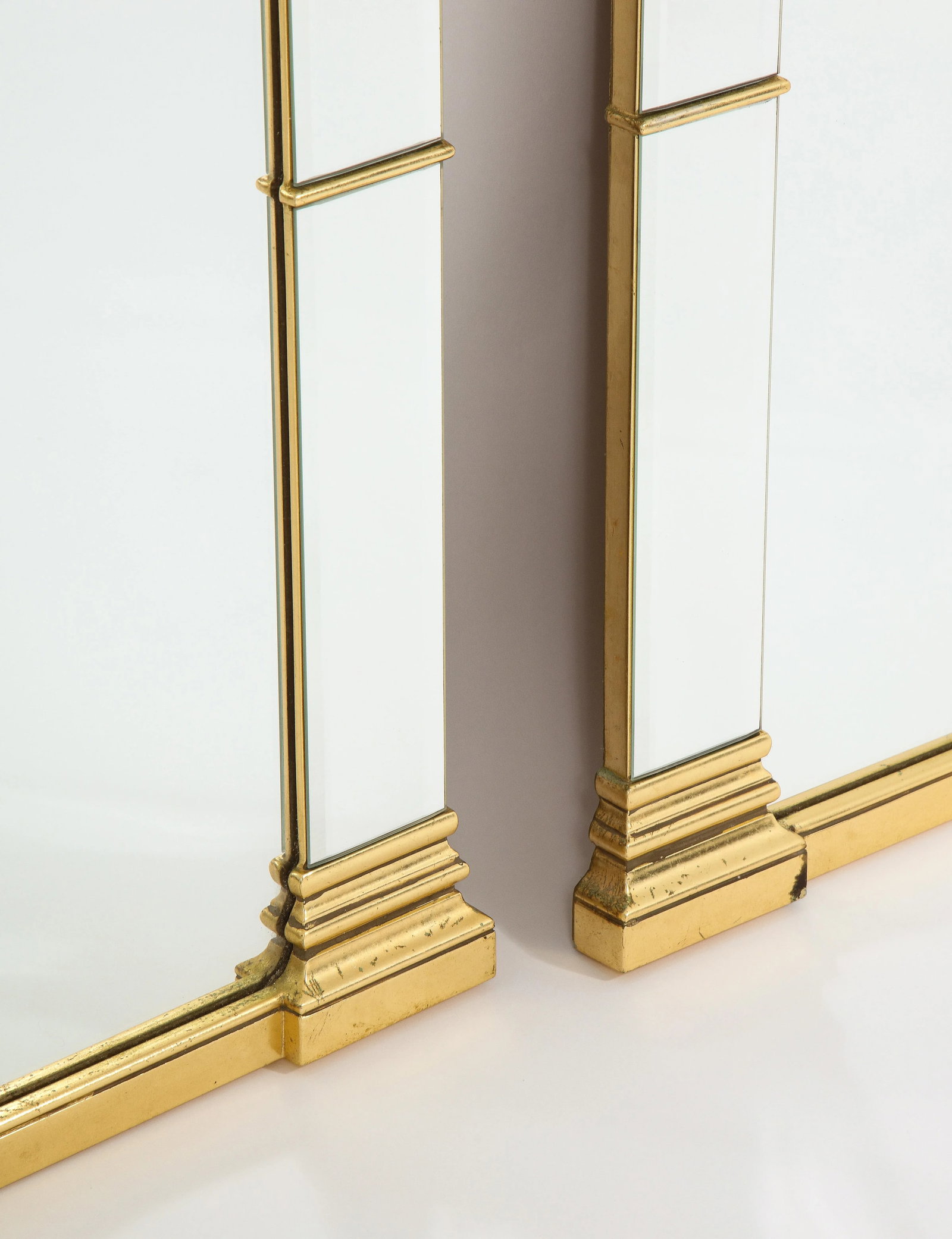 Pair of 20th Century French Neoclassical Mirrors With Gilt Accents - 8
