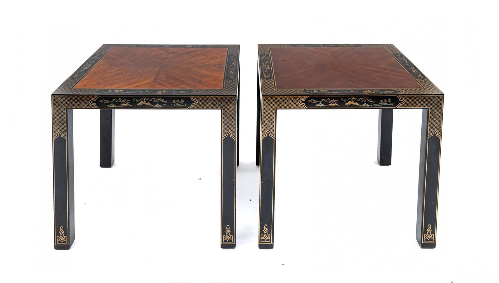 Vintage Pair of Drexel "Etcetera" Lacquered Chinoiserie Tables - 10