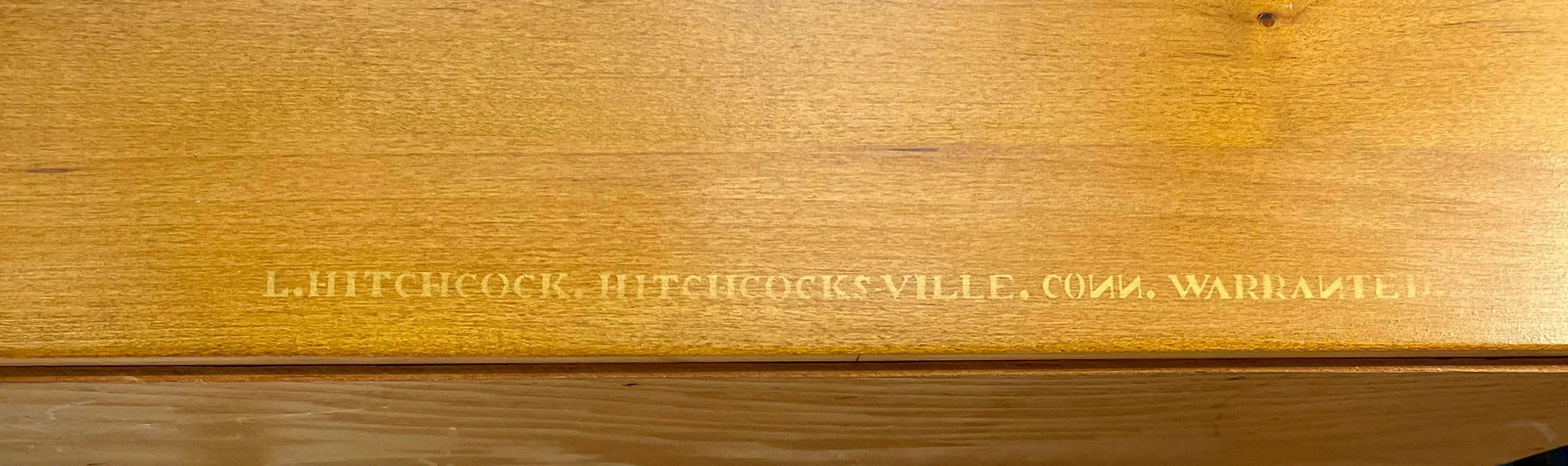 L Hitchcock Harvest Maple Stenciled Two Drawer Nightstand - 7