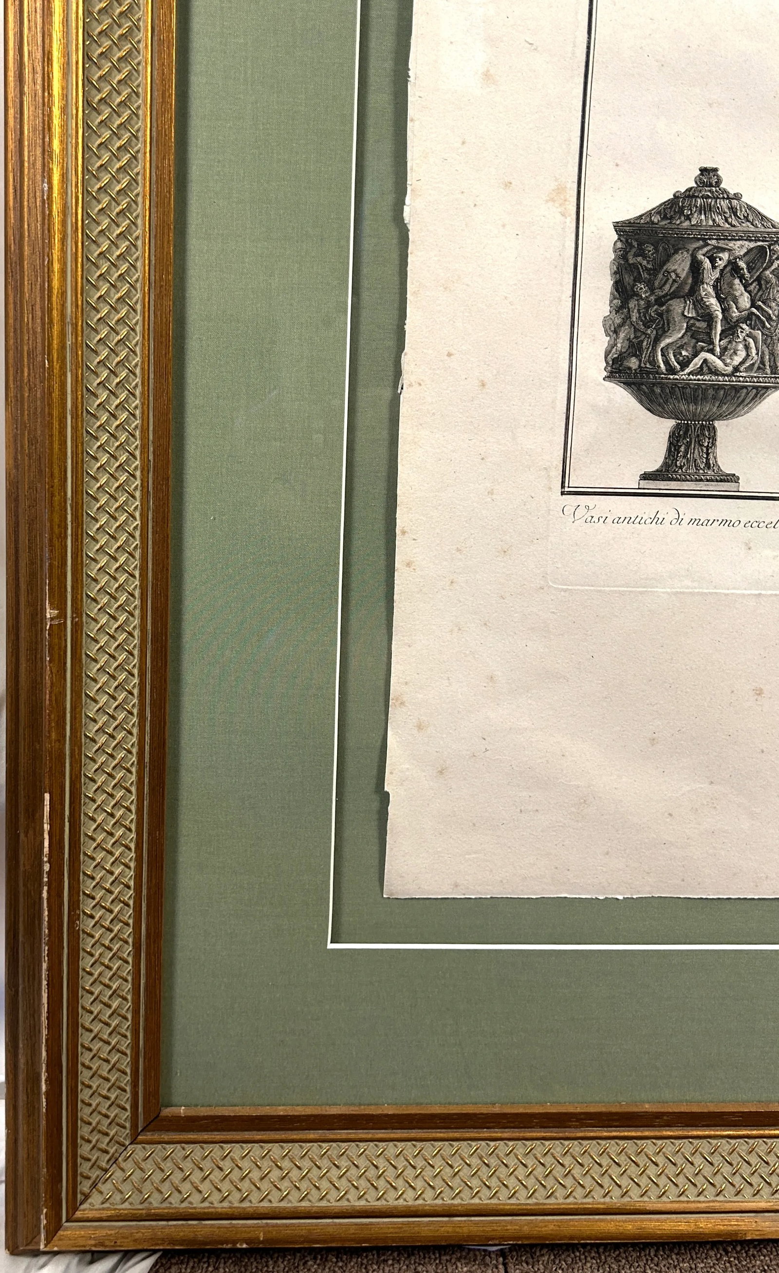Framed Etching of Vases by Giovanni Piranesi - 4