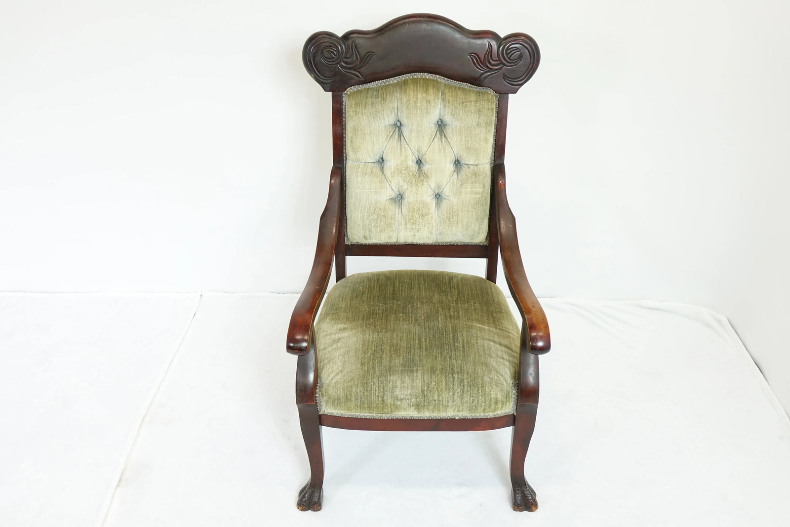 Mid 20th Century Queen Anne Arm Chair - 2