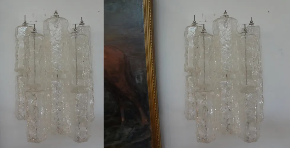 Pair of Murano Glass Sconces by Toni Zuccheri for Venini - 10
