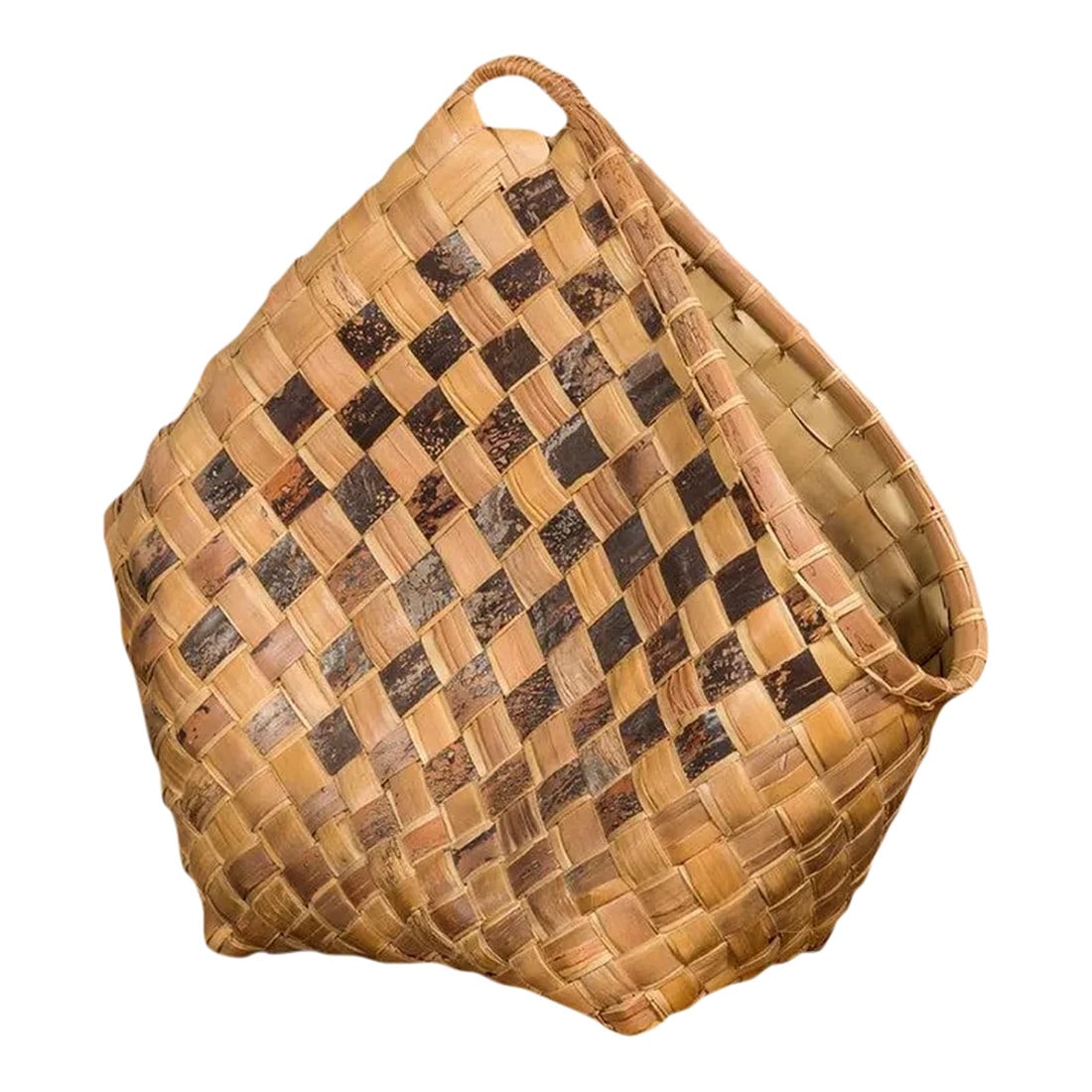 Antique Hand Woven Rustic Karagumoy Filipino Two Toned Grain Basket (1 of 13)