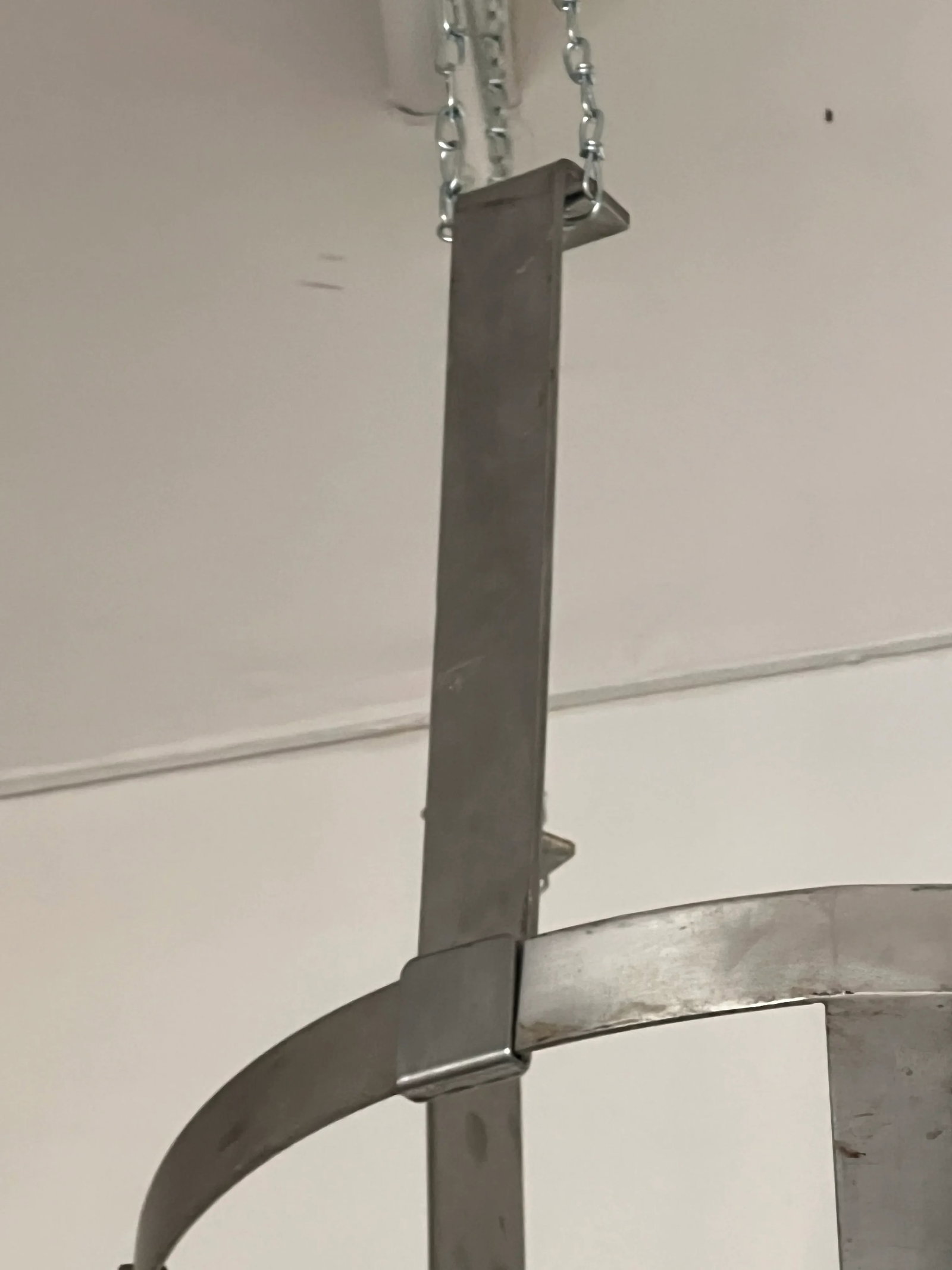 Late 20th Century Large Oval Stainless Pot Hanger - 9