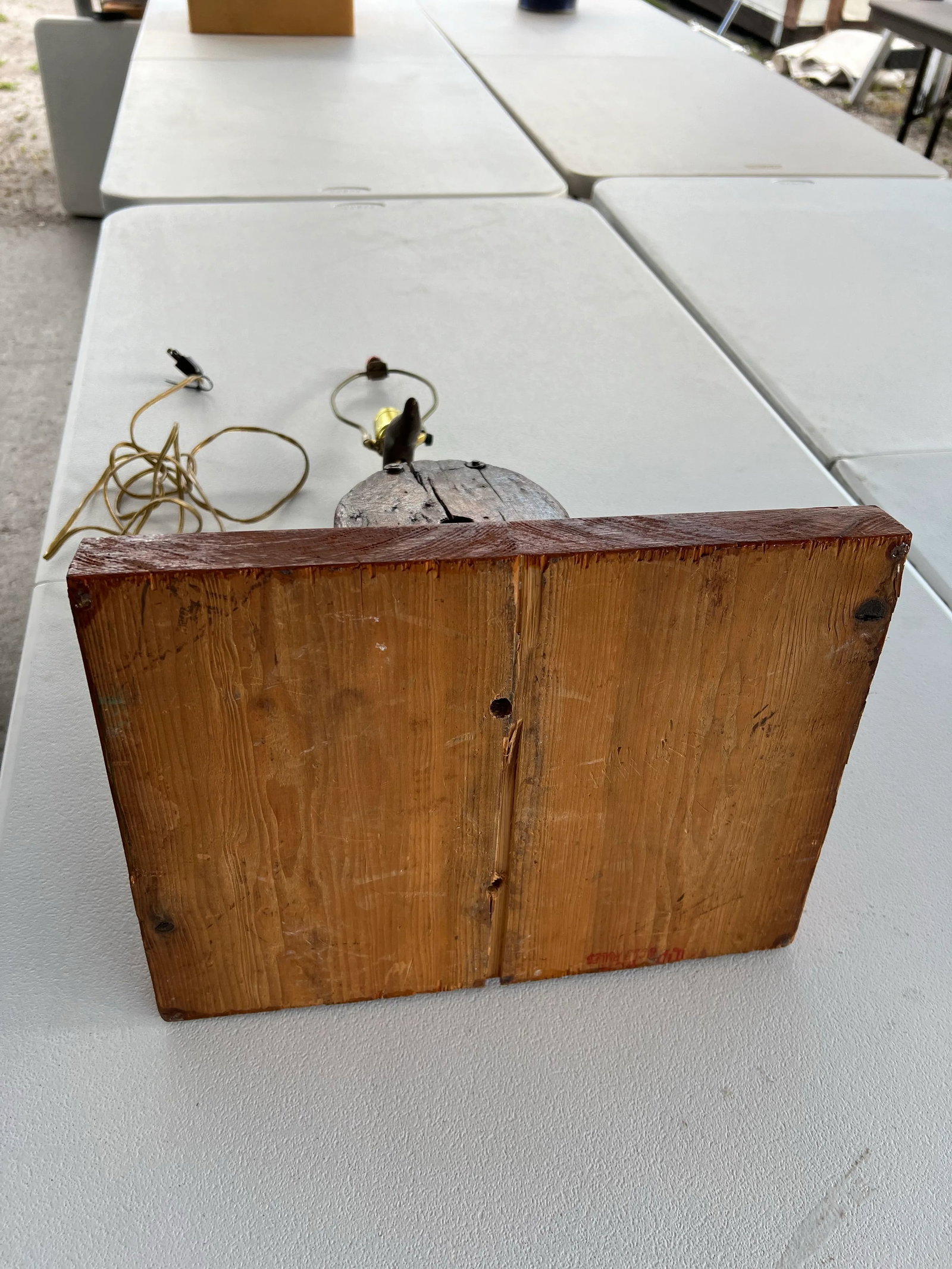 Vintage Double Block & Tackle Rustic Industrial Nautical Lamp - 12