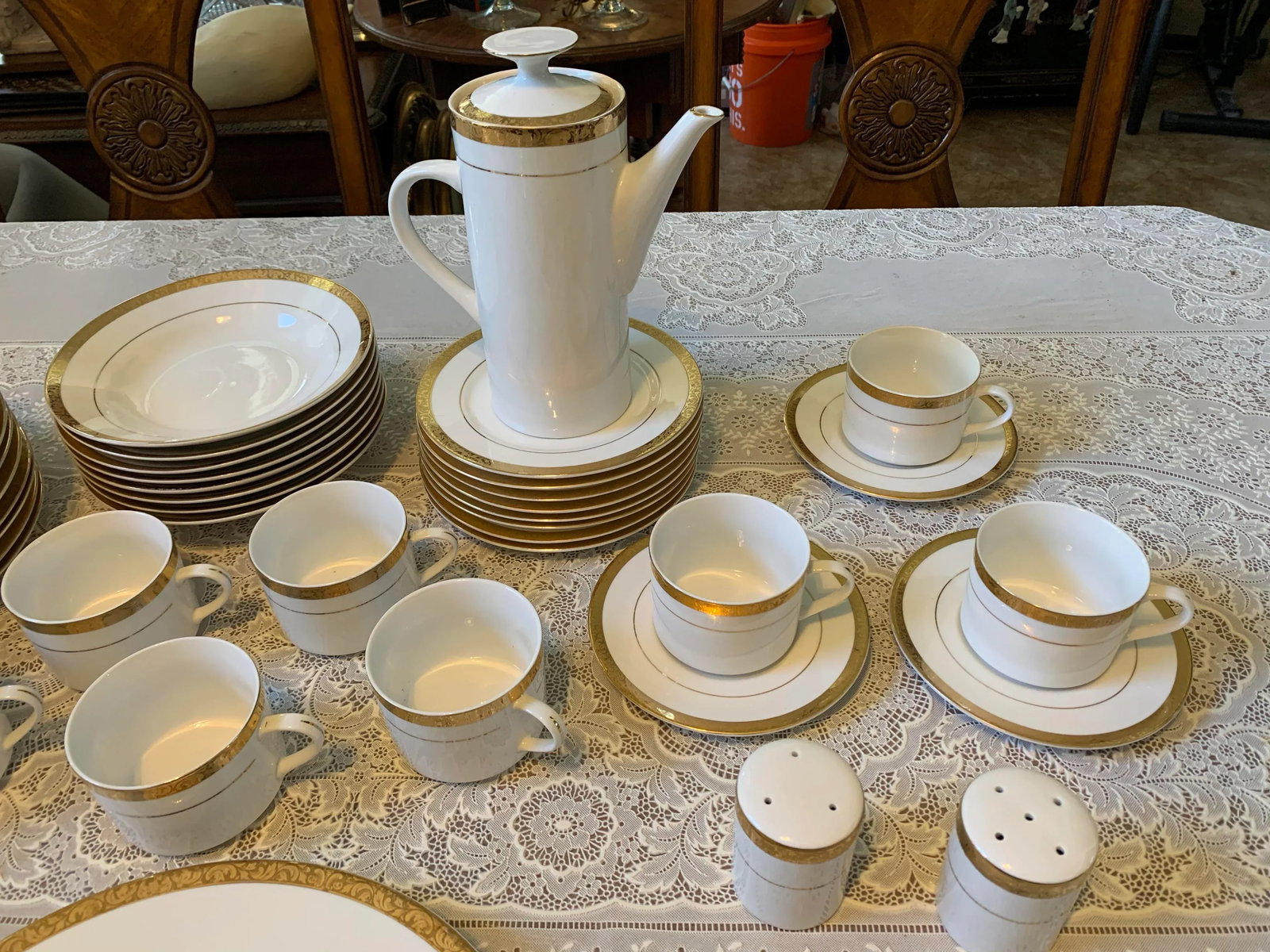 Vintage Sango Empress Gold Fine China Dinnerware Set - 47 Pieces - 2