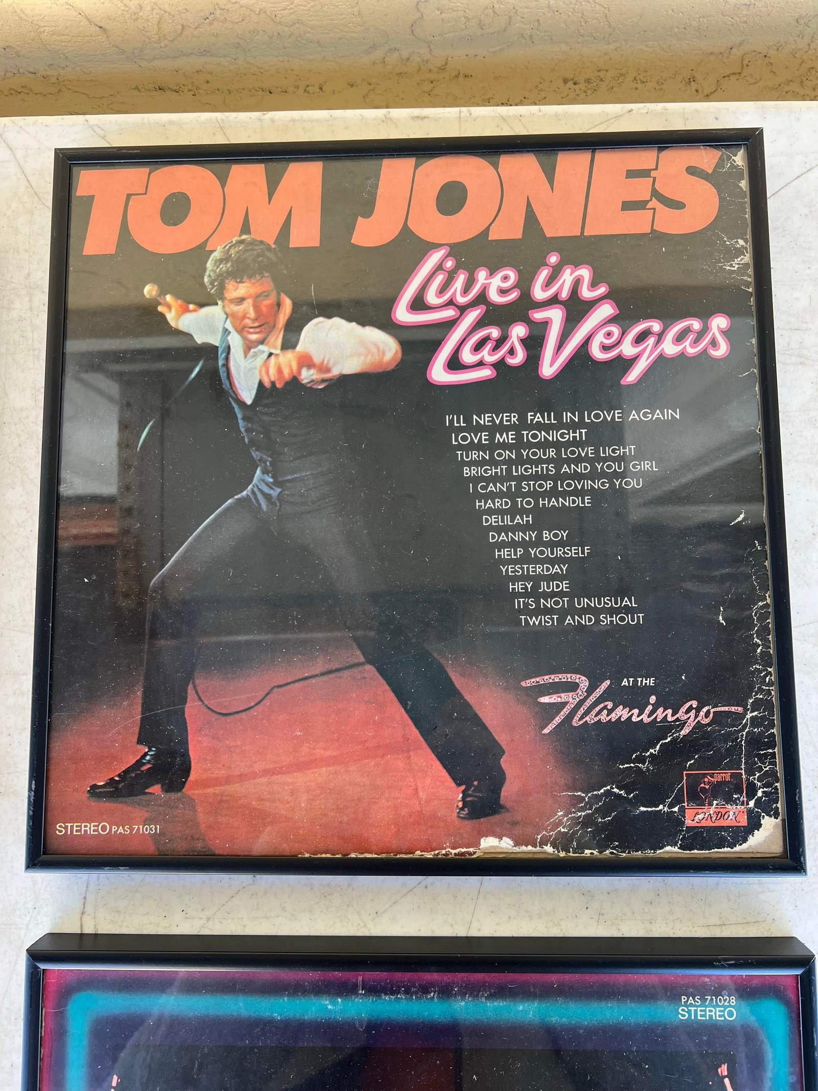 Vintage Tom Jones Records & Album Sleeve Framed Set of 6 - 2