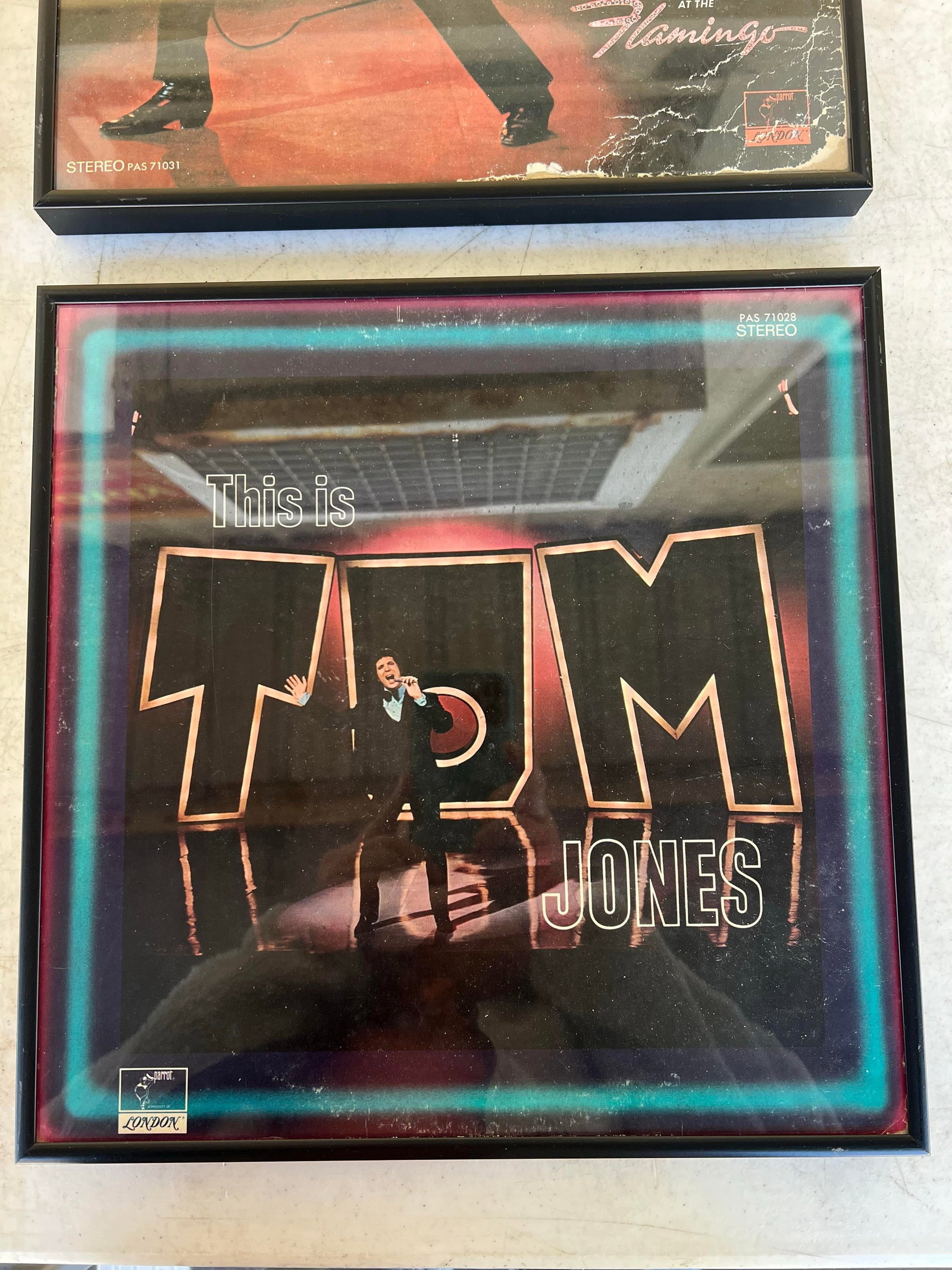 Vintage Tom Jones Records & Album Sleeve Framed Set of 6 - 6