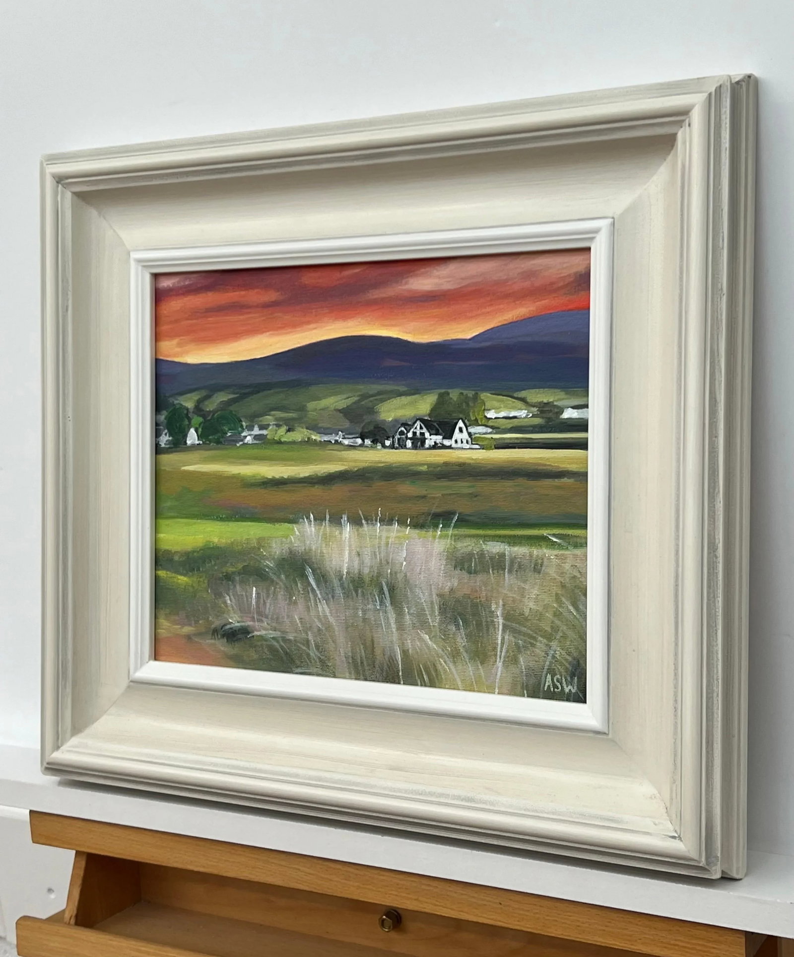 Sunset at Brora Golf Course in the Scottish Highlands by Contemporary Artist, 2024, Framed - 10