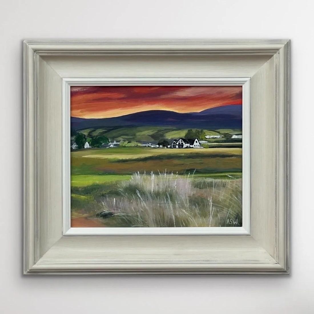 Sunset at Brora Golf Course in the Scottish Highlands by Contemporary Artist, 2024, Framed - 4