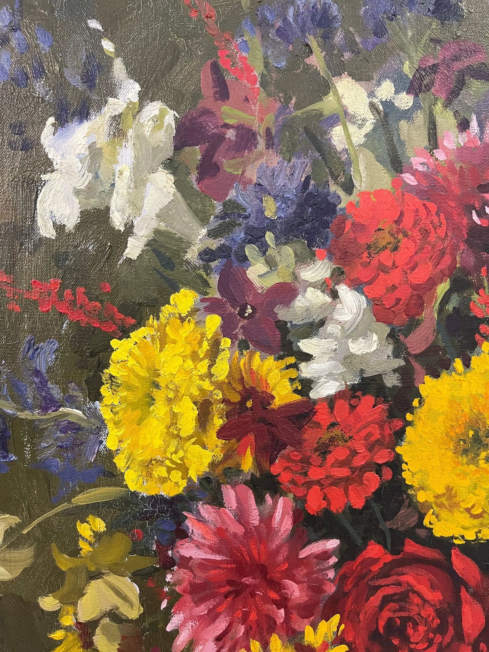 John Whitlock Codner RWA, Still Life Oil Painting of Flowers in Glass Vase by 20th Century British A - 11
