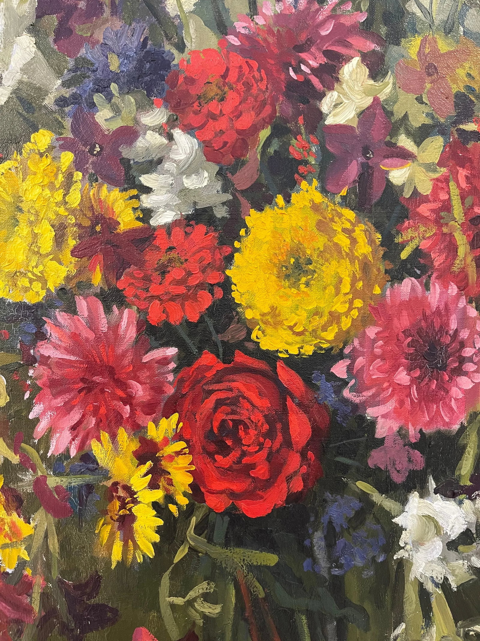 John Whitlock Codner RWA, Still Life Oil Painting of Flowers in Glass Vase by 20th Century British A - 9