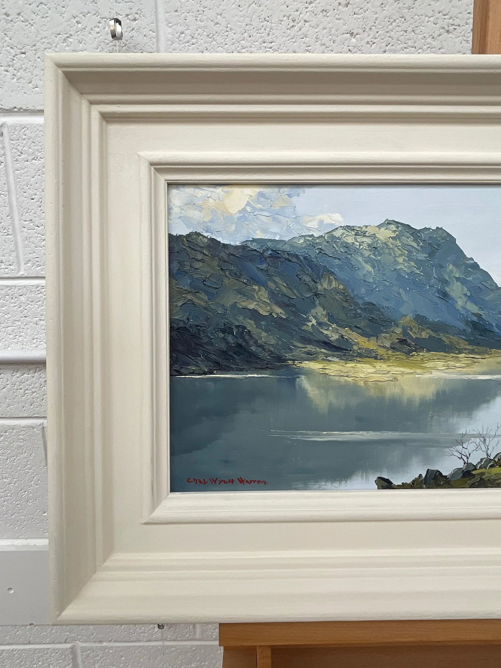 Impasto Oil Painting of River Mountain Scene in Wales by British Artist, Mid-20th Century, Framed in - 6