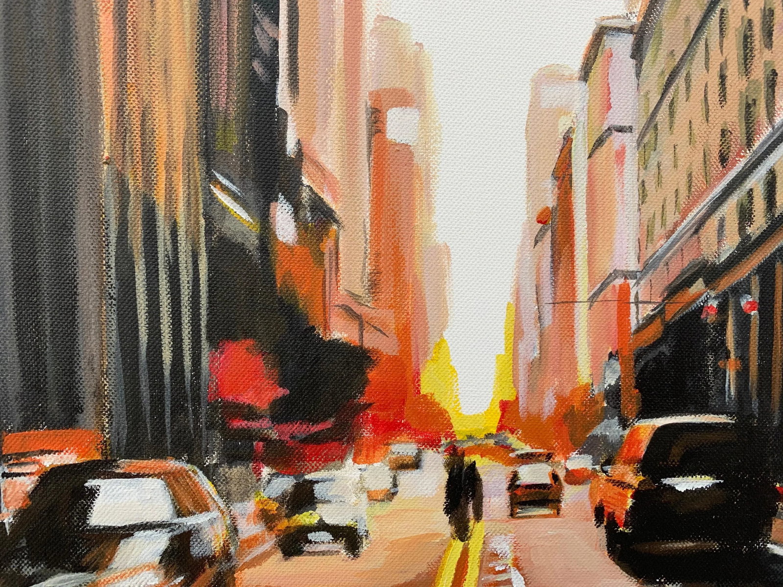 New York City Street Scene Painting by Contemporary British Artist - 11