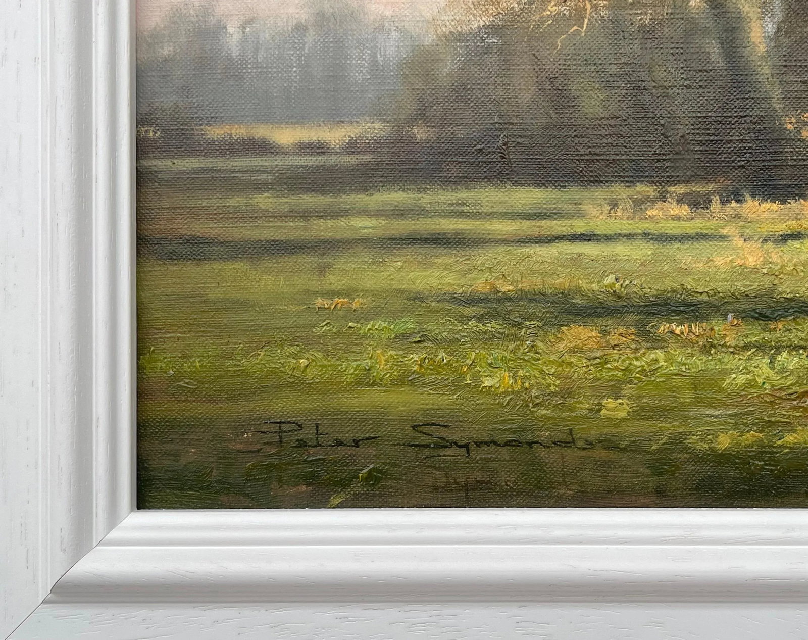 Oil Painting of Rural Winter Scene With Oak Trees in England by British Artist, 1995 Circa - 9