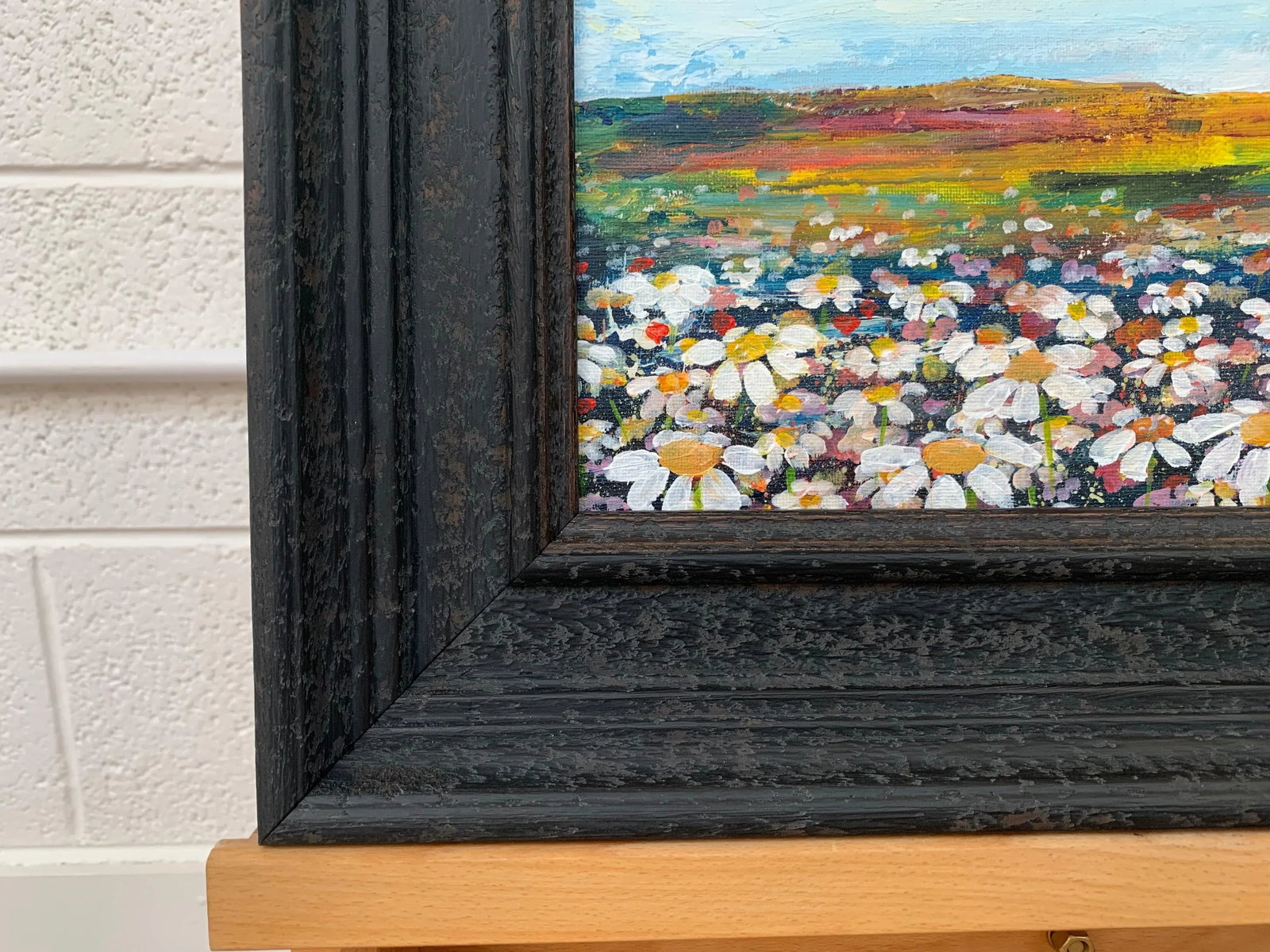 Angela Wakefield, Wild Daisy Flowers English Countryside Landscape Painting by Contemporary Artist, - 8