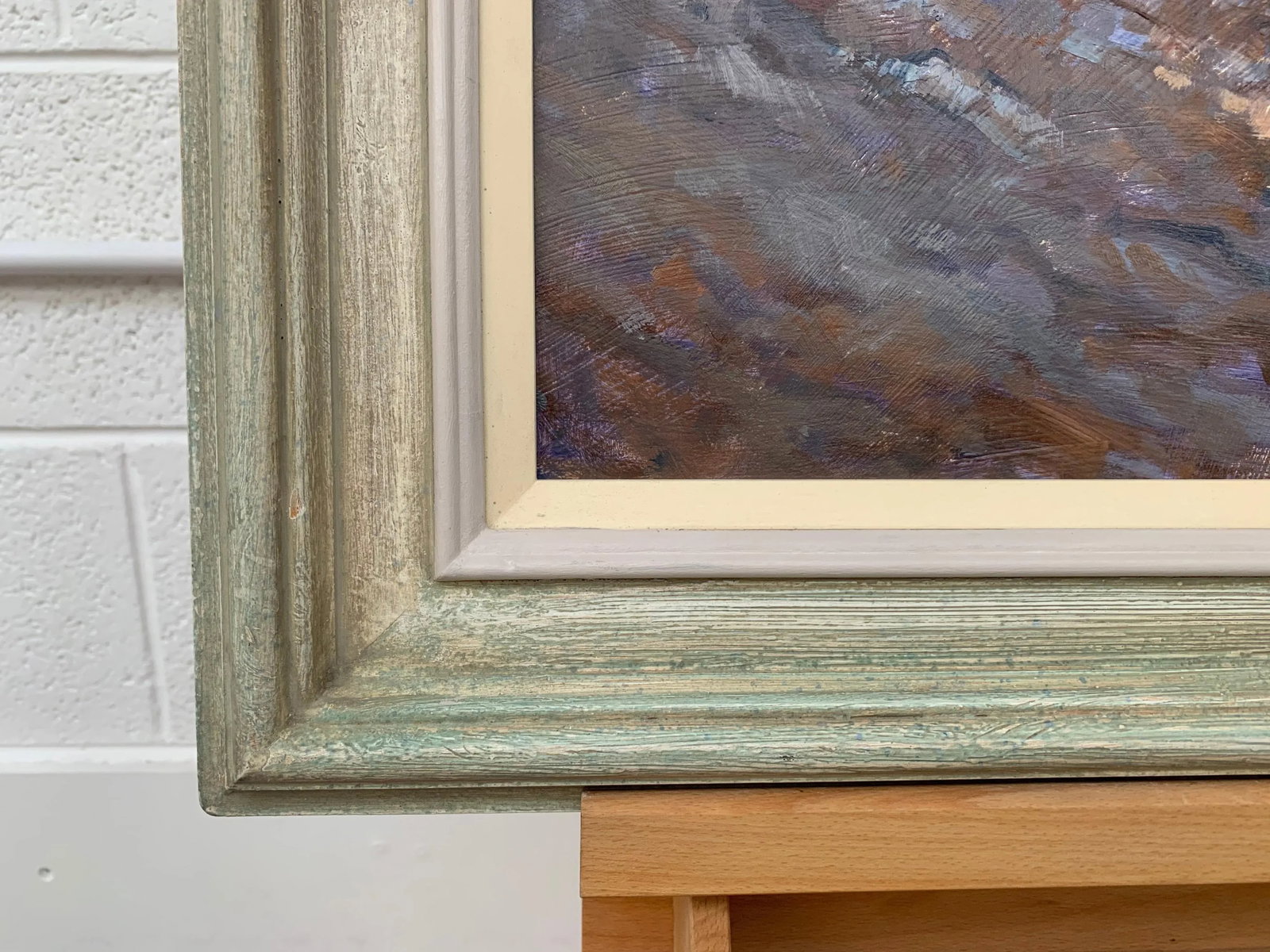 Vintage Oil Painting of Landscape Seascape of the Little Bay in Jersey by British Artist, 1990 Circa - 11